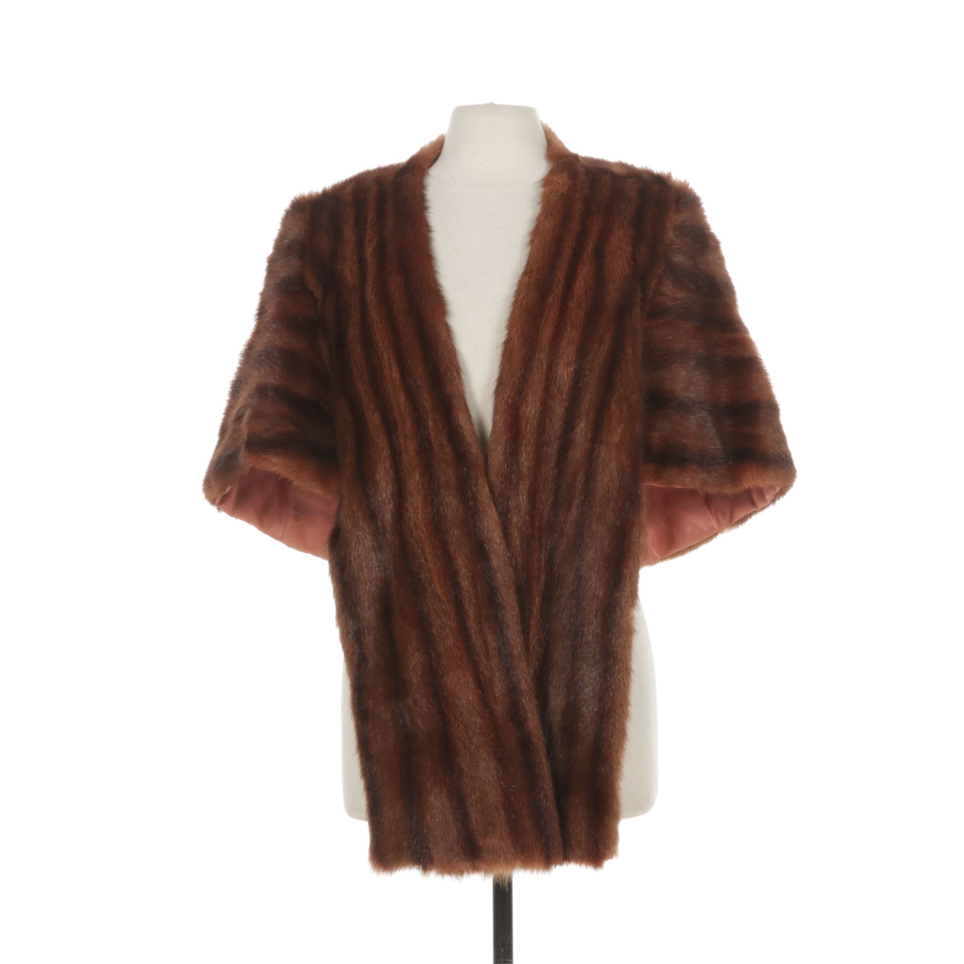Dyed Mink Fur Stole