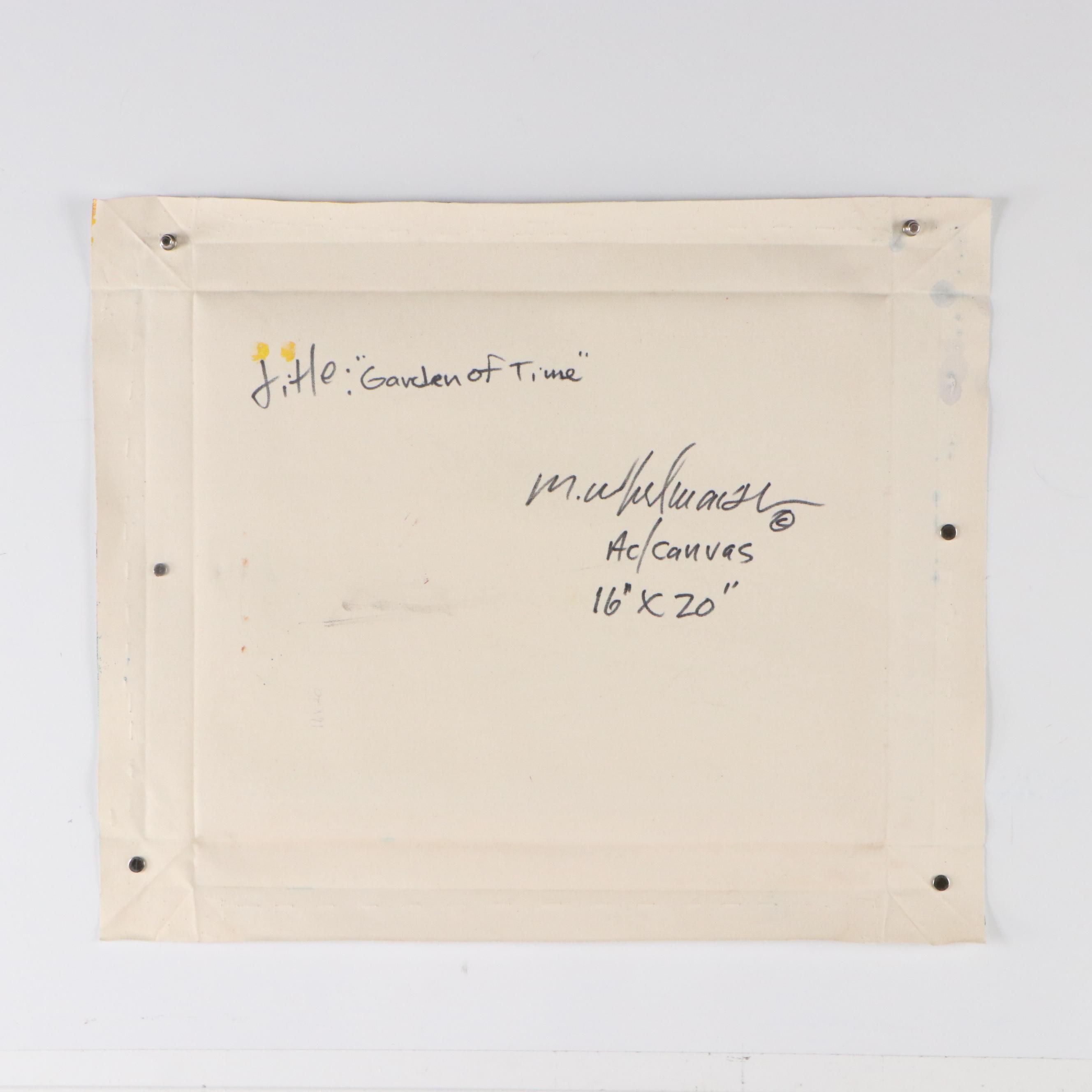 Mark Whitmarsh Acrylic Painting "Garden of Time," 2025