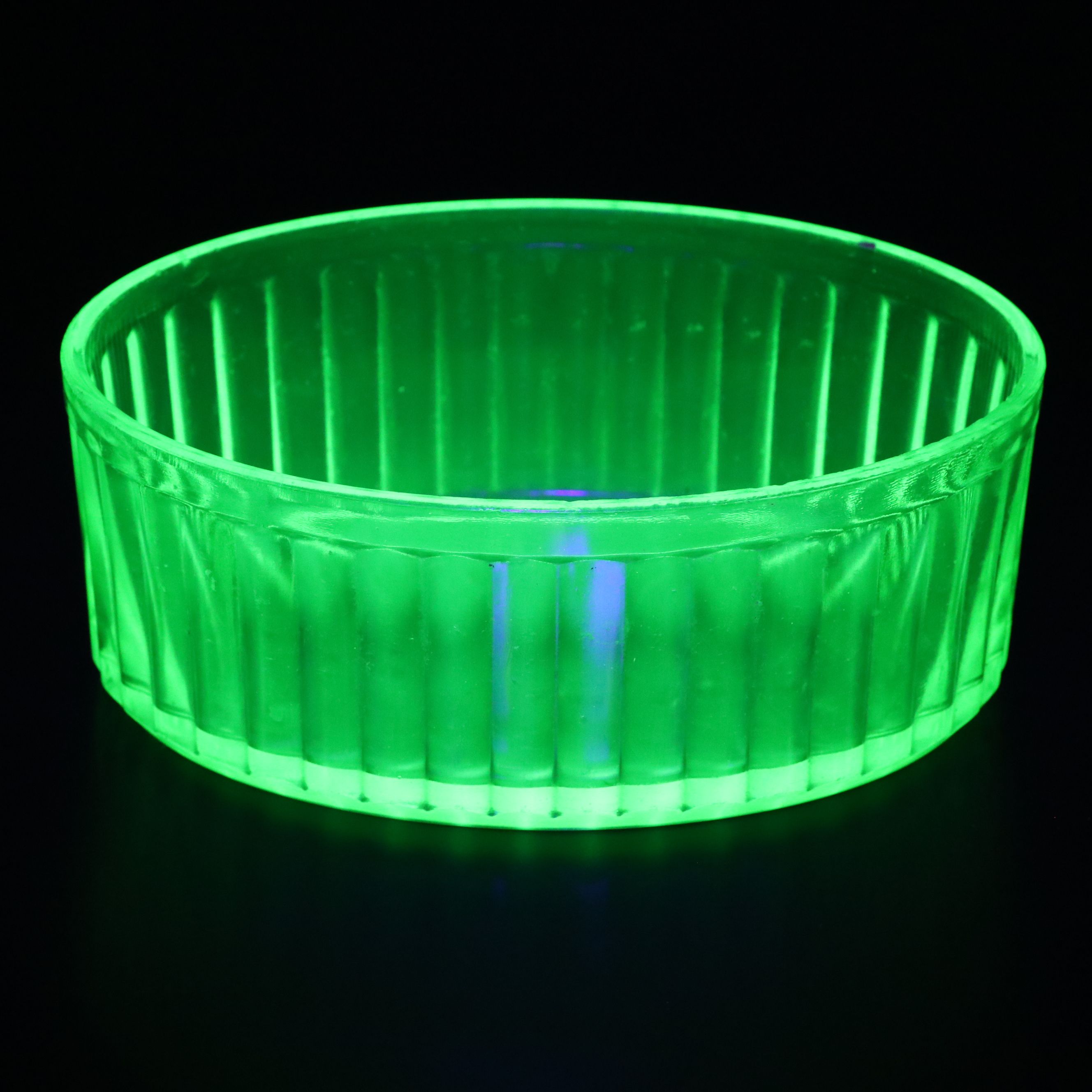 Imperial Glass "Fancy Colonial" Compote with Other Depression and Uranium Glass