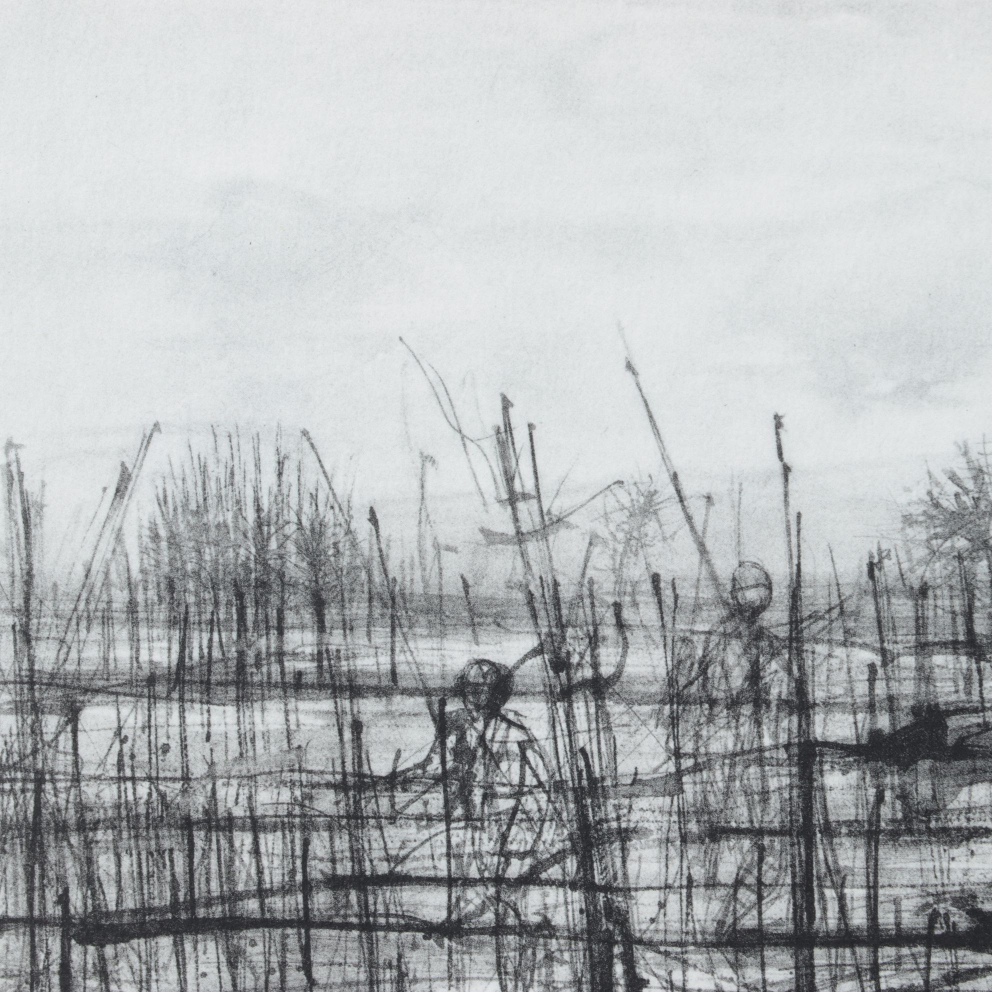 Jean Carzou Lithograph "La Fin du Tour" From "L'Apocalypse," 1959