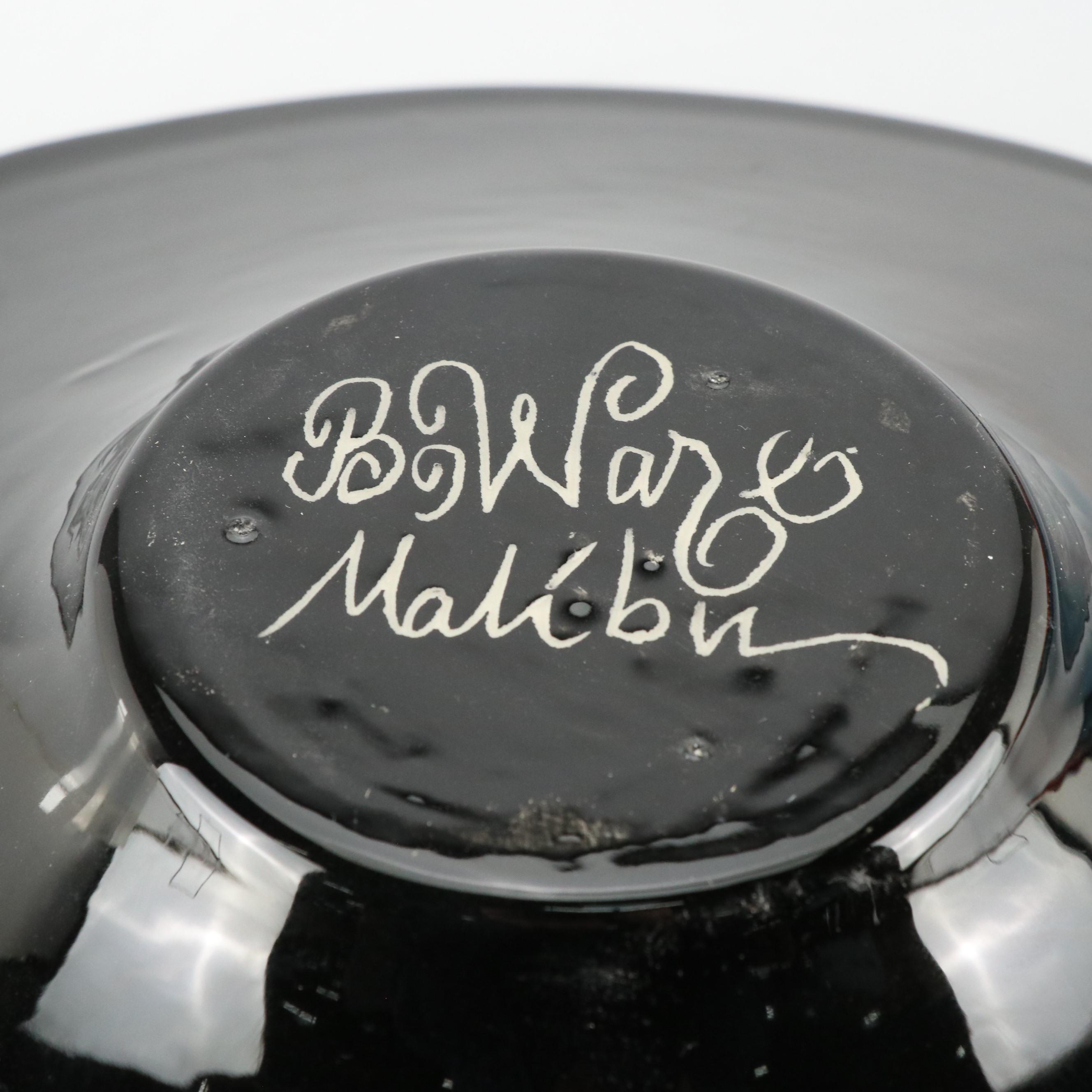 Crate & Barrel "Sandia" Square Bowl with B Ware Malibu Crocodile Embossed Bowl