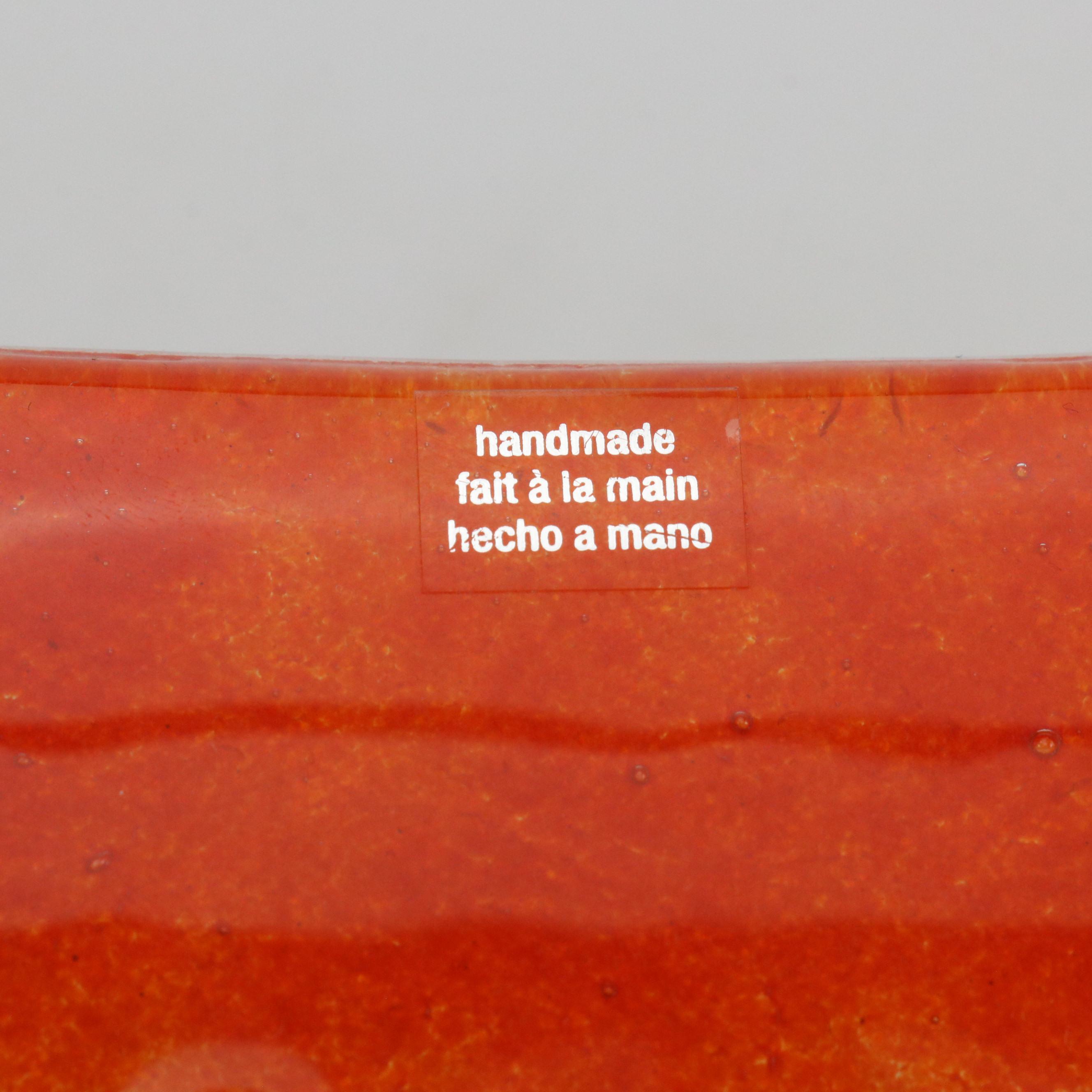 Crate & Barrel "Sandia" Square Bowl with B Ware Malibu Crocodile Embossed Bowl