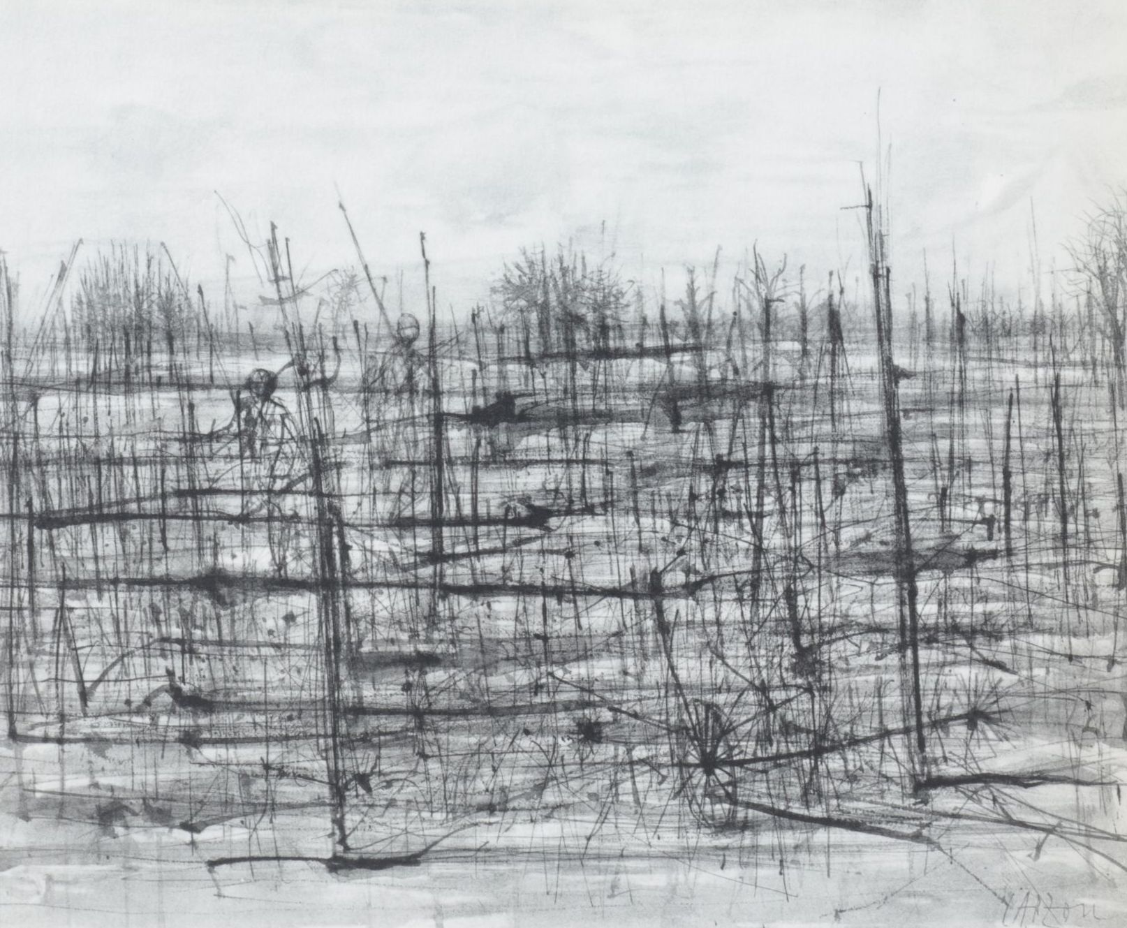 Jean Carzou Lithograph "La Fin du Tour" From "L'Apocalypse," 1959