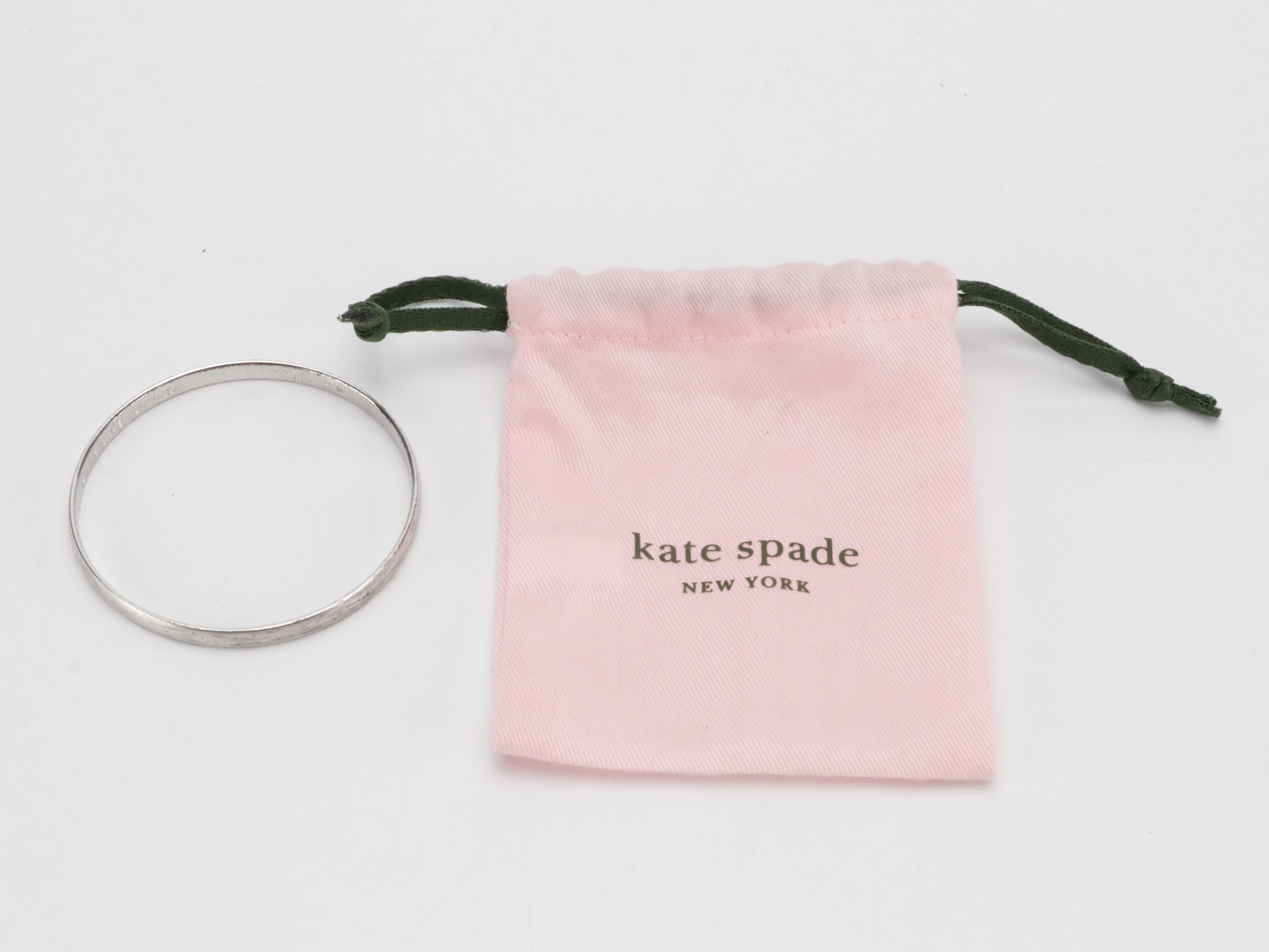 Kate Spade Silver Tone Idiom Bangle & Polarized Prescription Sunglasses w/ Case