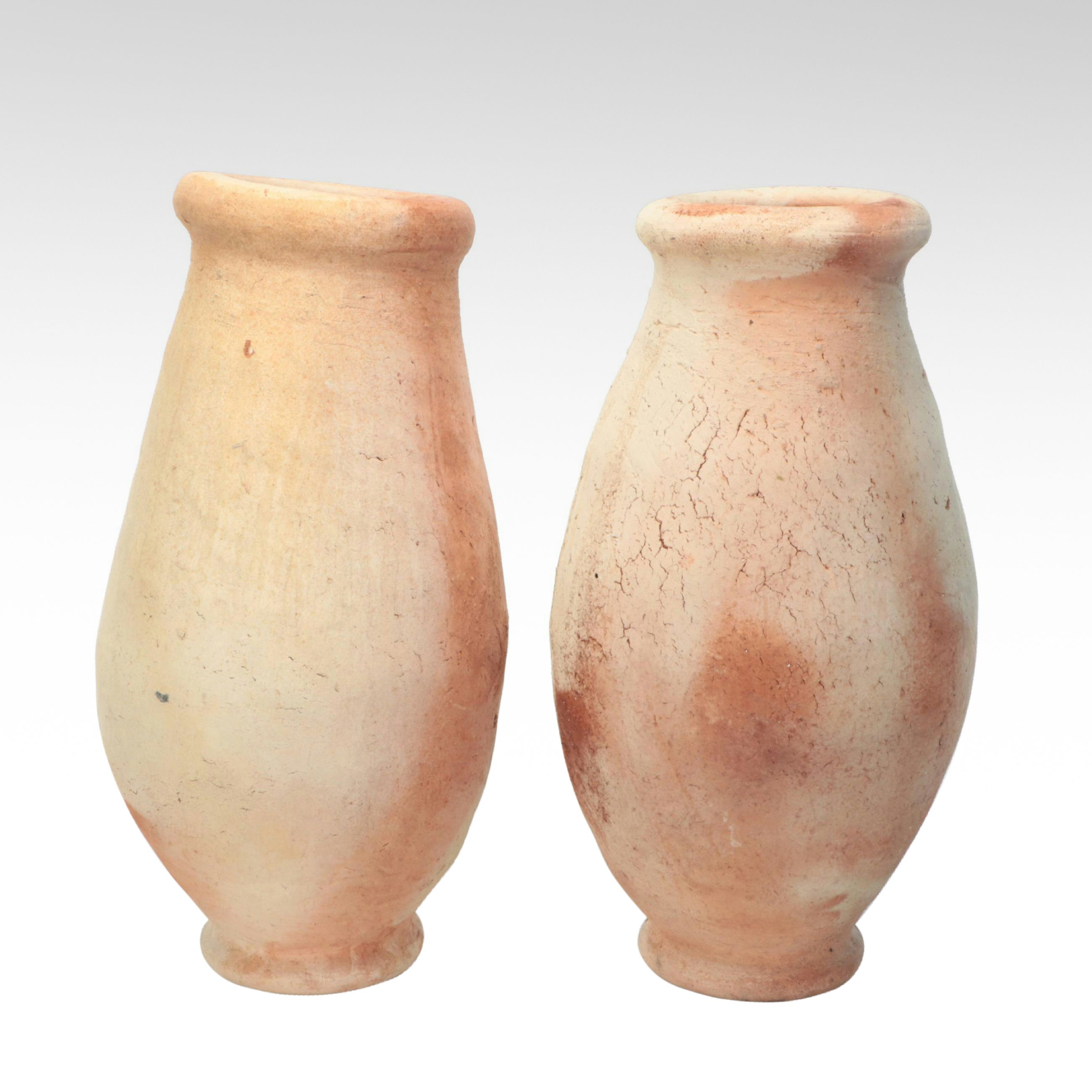 Pair of Turkish Style Terracotta Vases