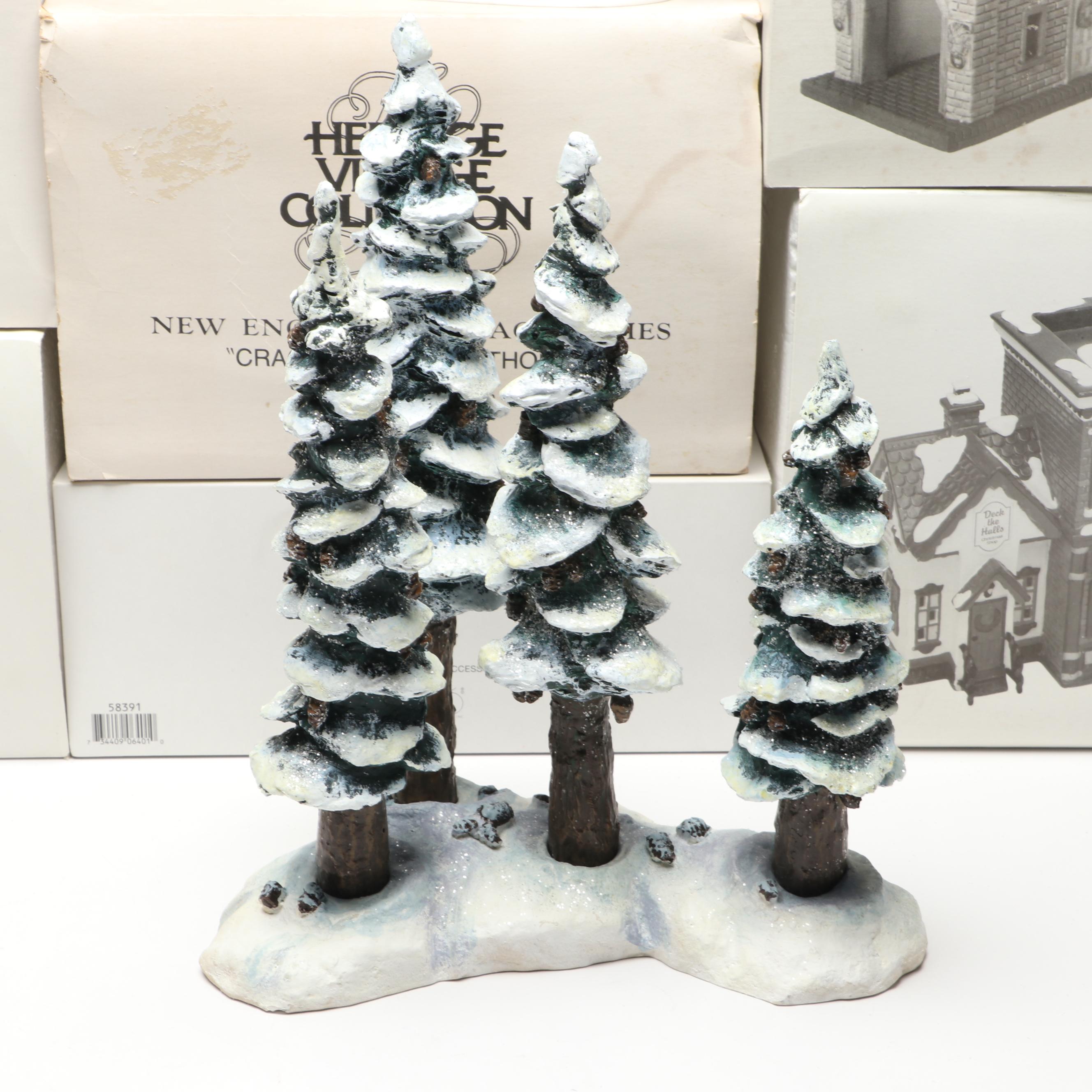 Department 56 "Craggy Cove Lighthouse" and Other New England Village Buildings