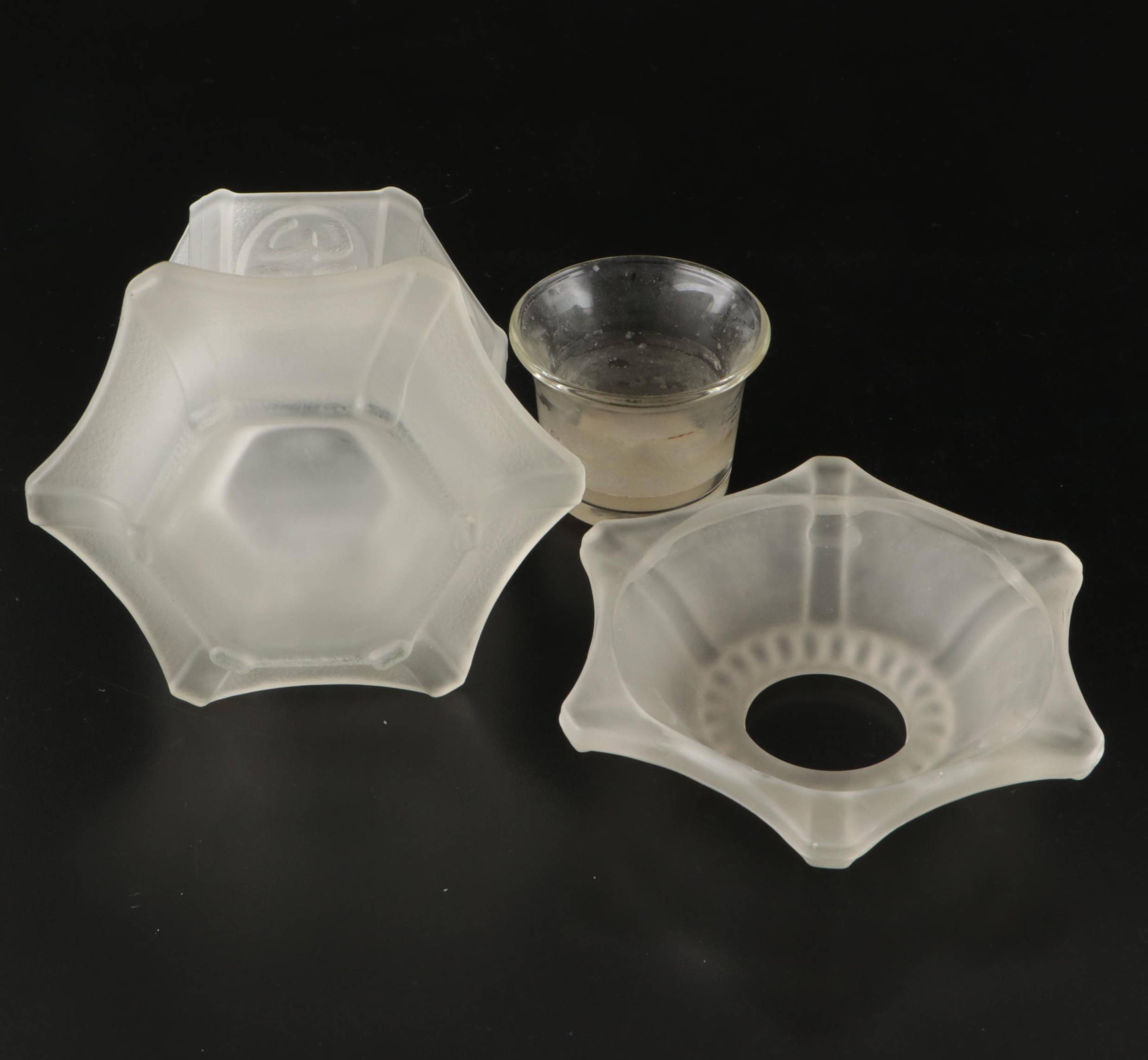 Vintage Pagoda Satin Glass Fairy Lamps