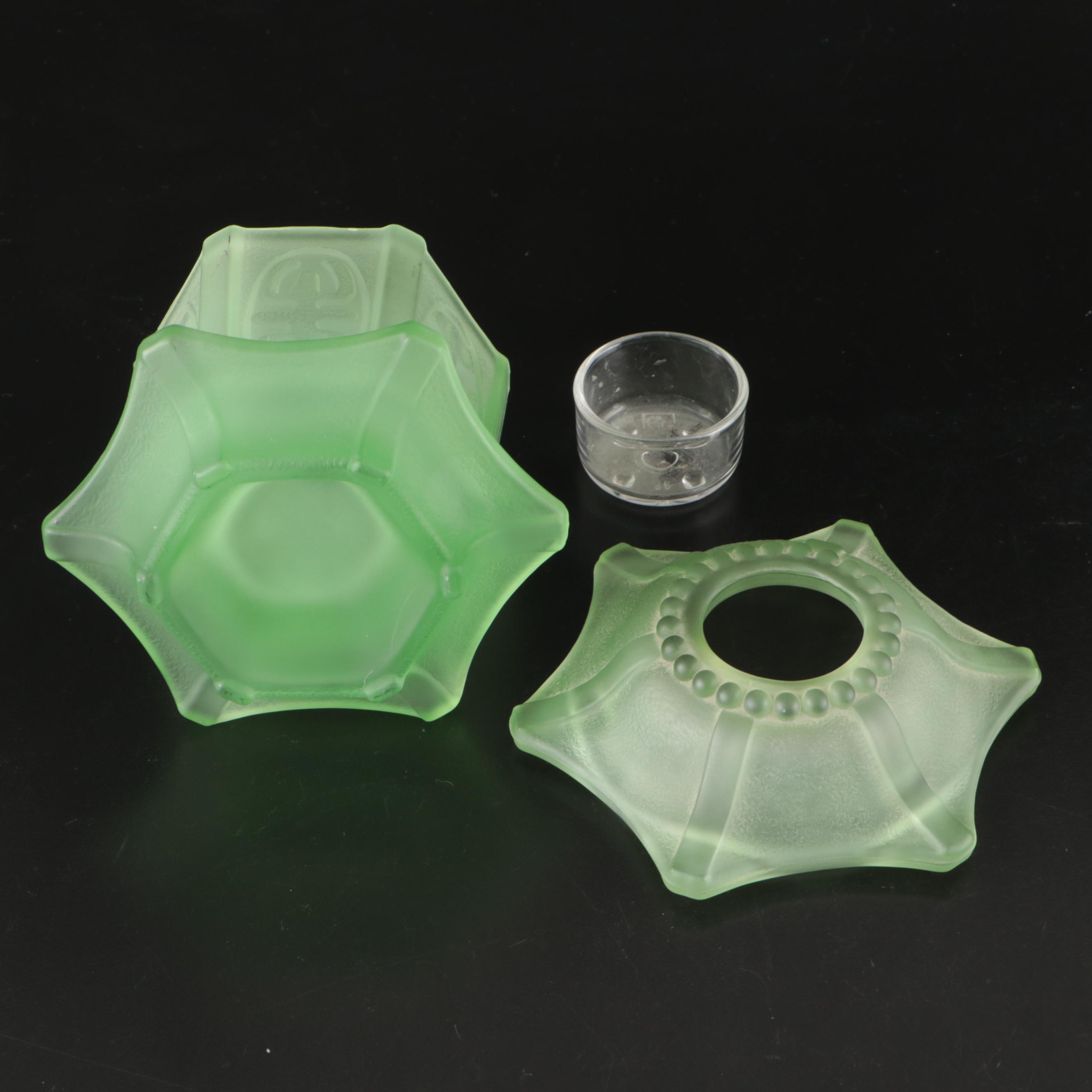 Vintage Pagoda Satin Glass Fairy Lamps