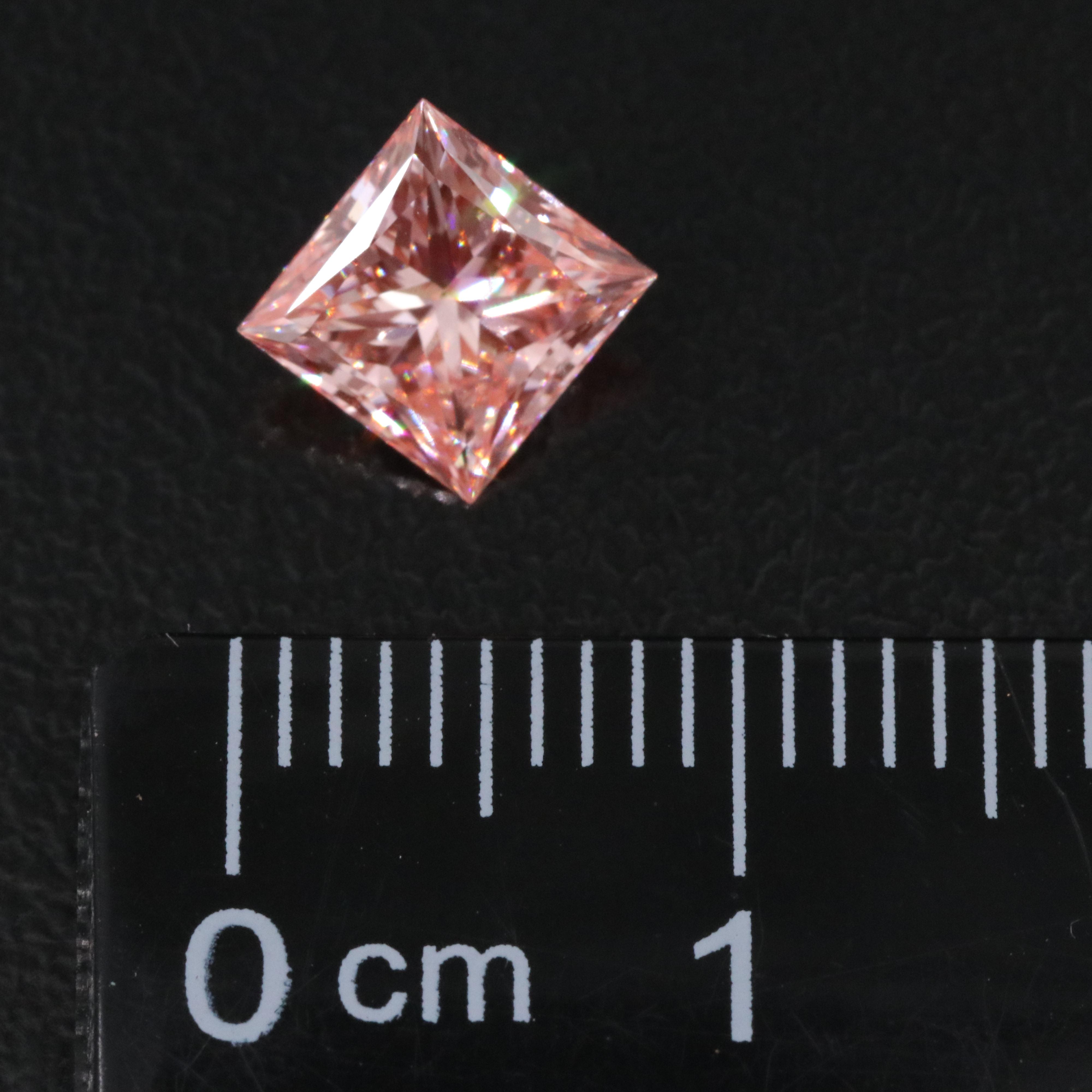 Loose 1.30 CT Lab Grown Fancy Pink Diamond with IGI Report