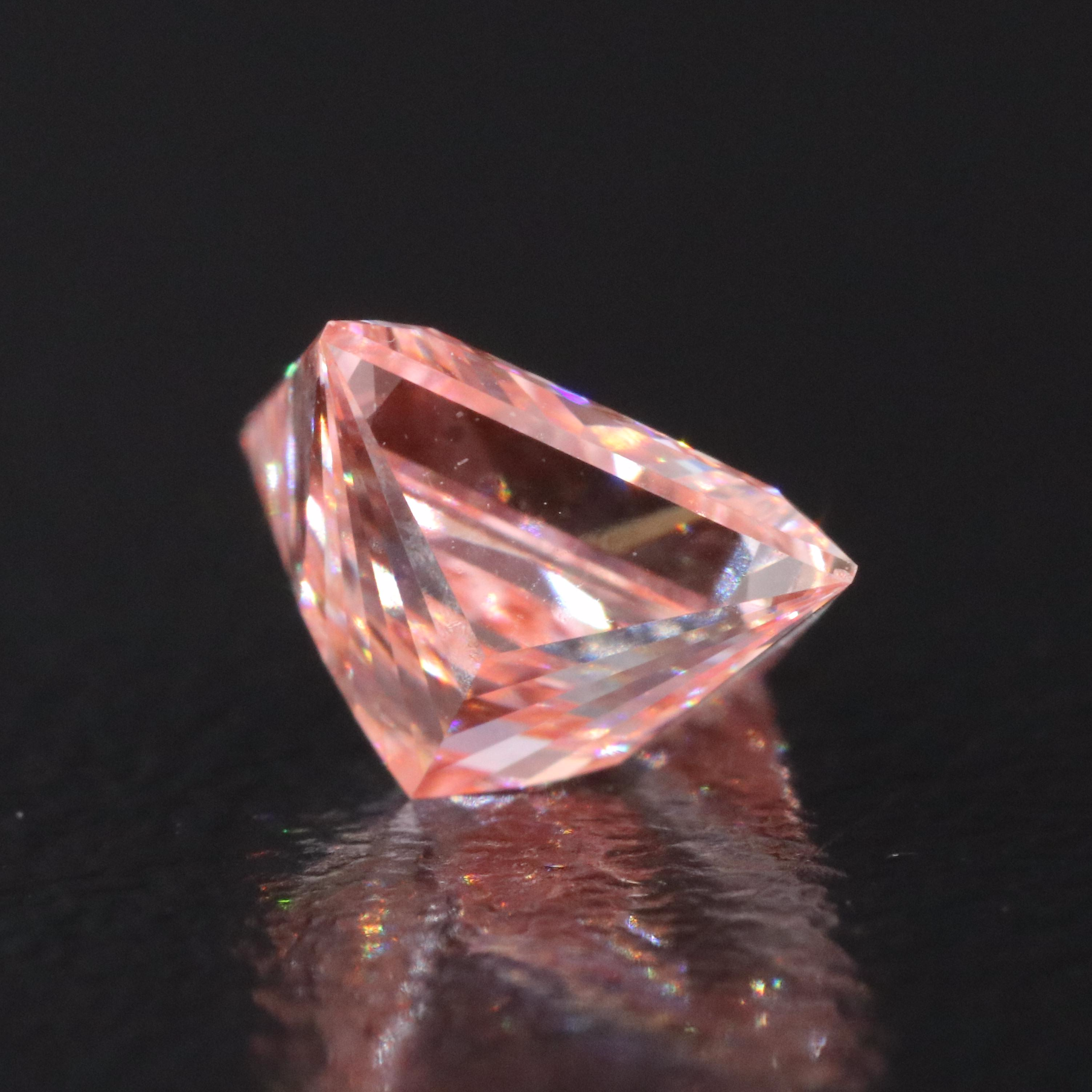Loose 1.30 CT Lab Grown Fancy Pink Diamond with IGI Report