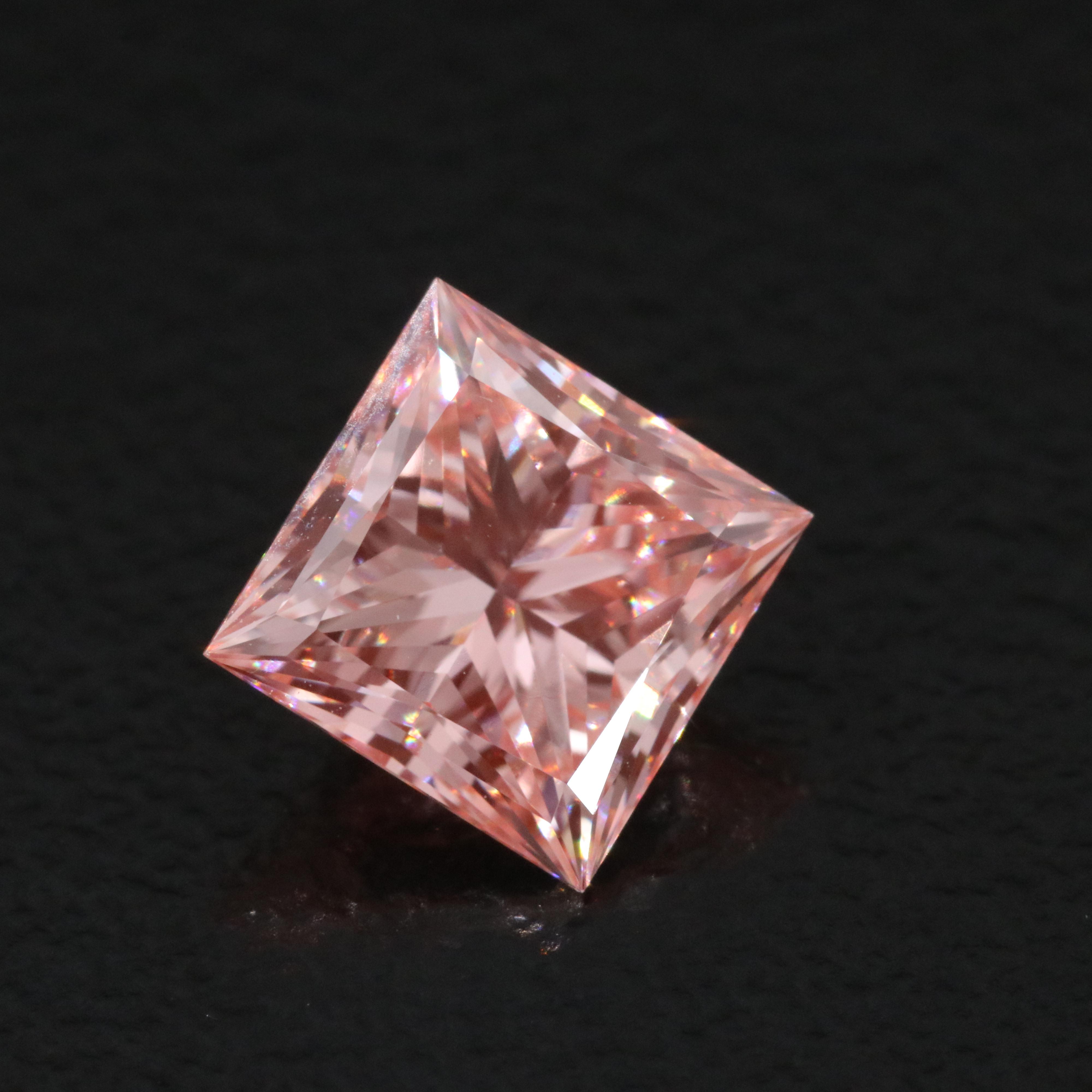 Loose 1.30 CT Lab Grown Fancy Pink Diamond with IGI Report