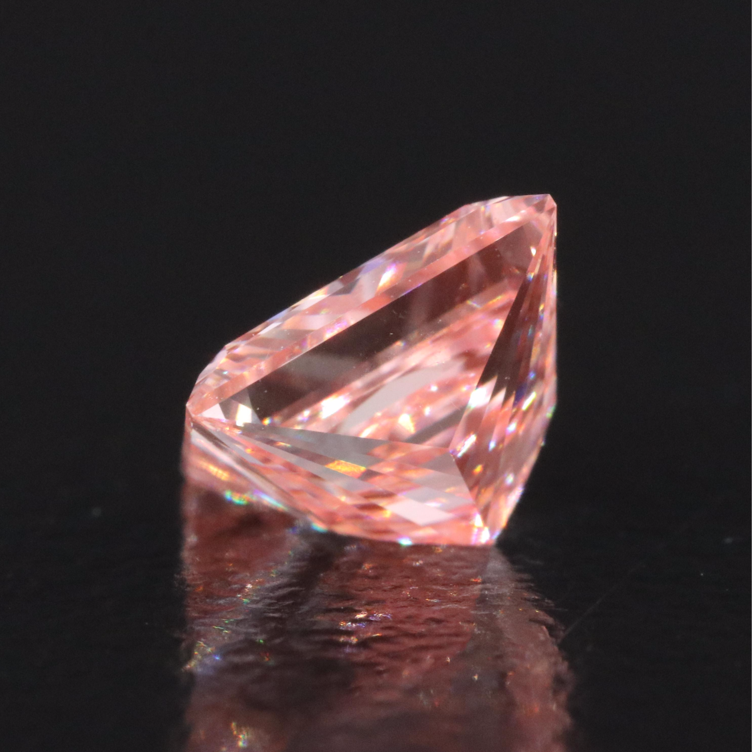 Loose 1.30 CT Lab Grown Fancy Pink Diamond with IGI Report