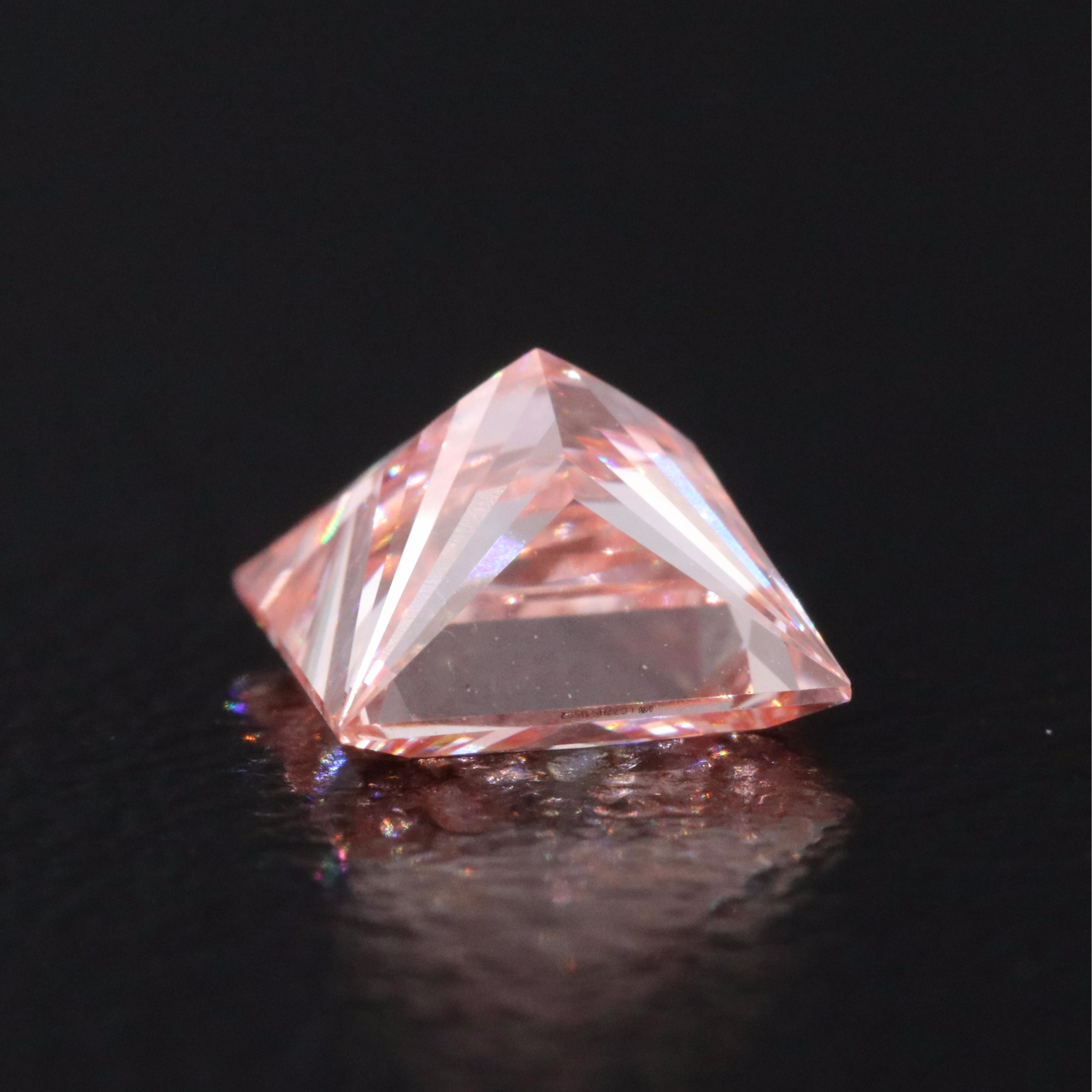 Loose 1.30 CT Lab Grown Fancy Pink Diamond with IGI Report