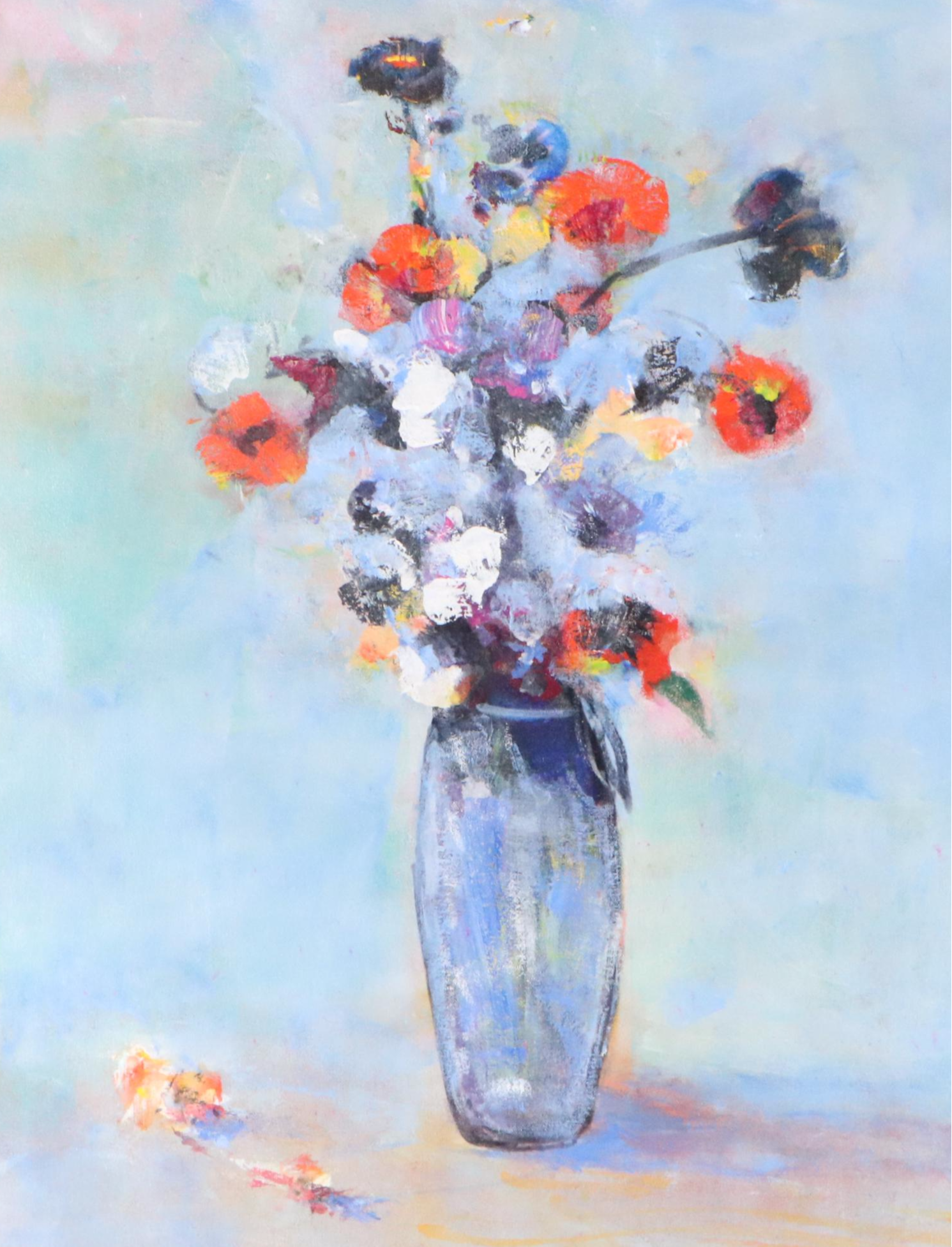 Mark Whitmarsh Acrylic Painting "Blue Vase," 2025