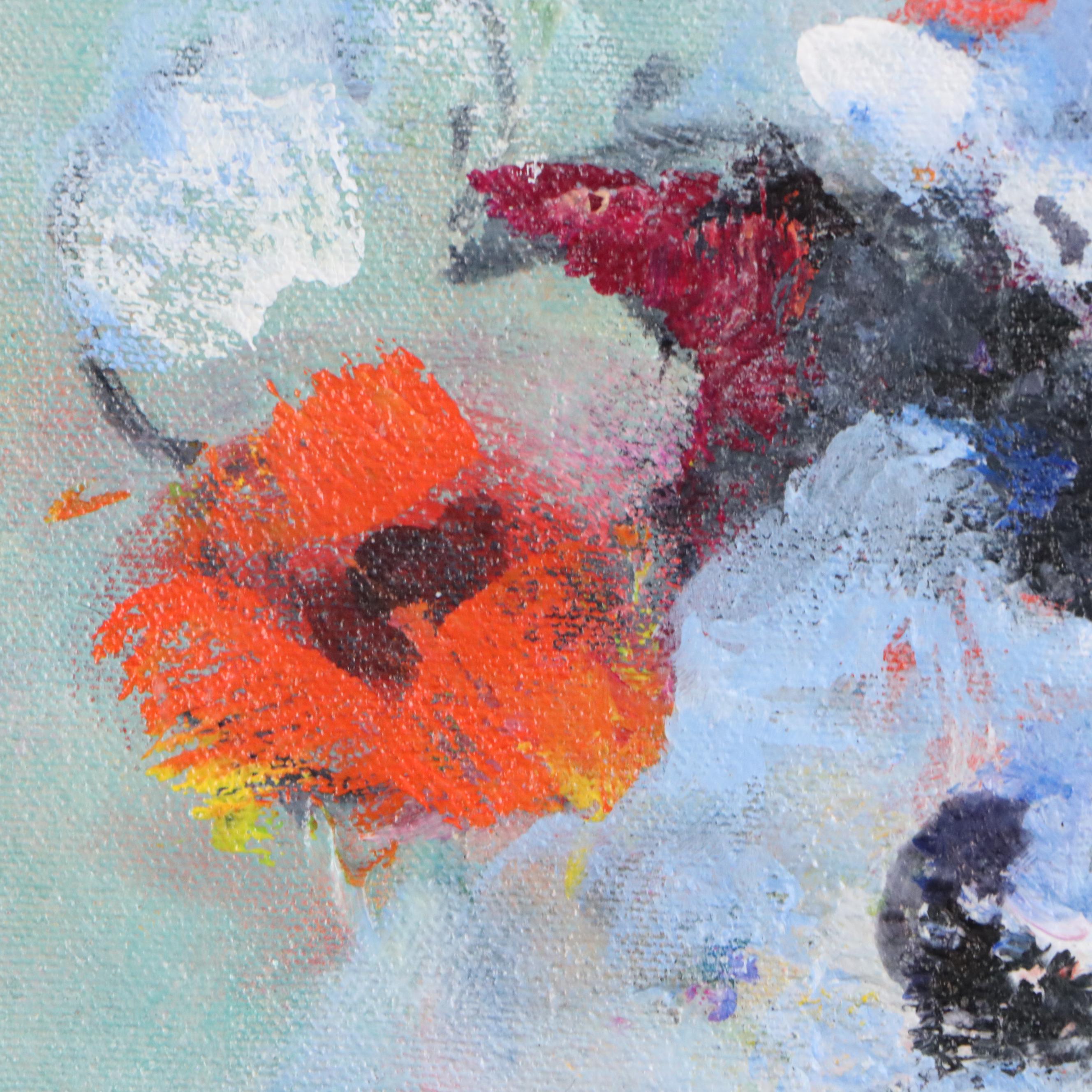 Mark Whitmarsh Acrylic Painting "Blue Vase," 2025