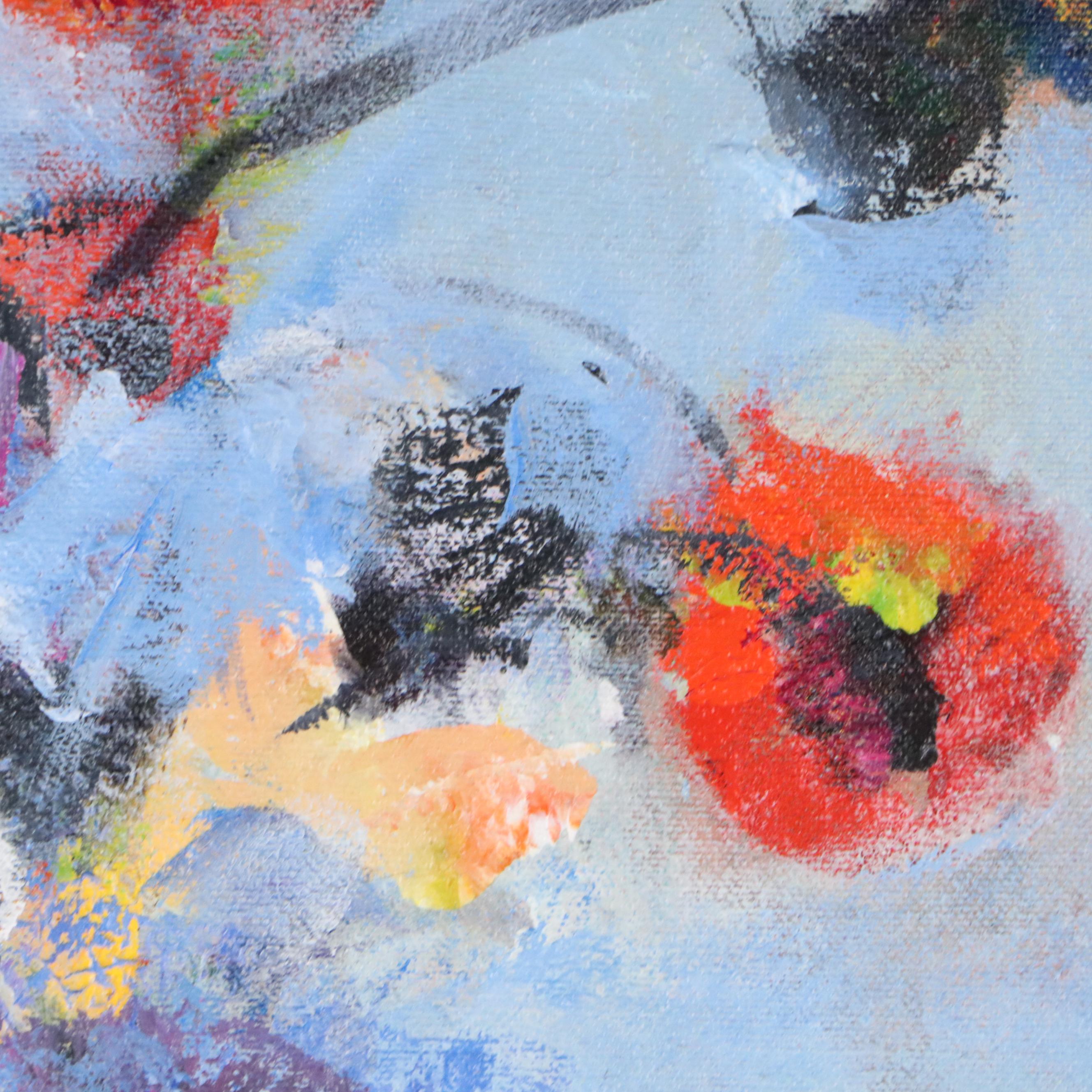 Mark Whitmarsh Acrylic Painting "Blue Vase," 2025