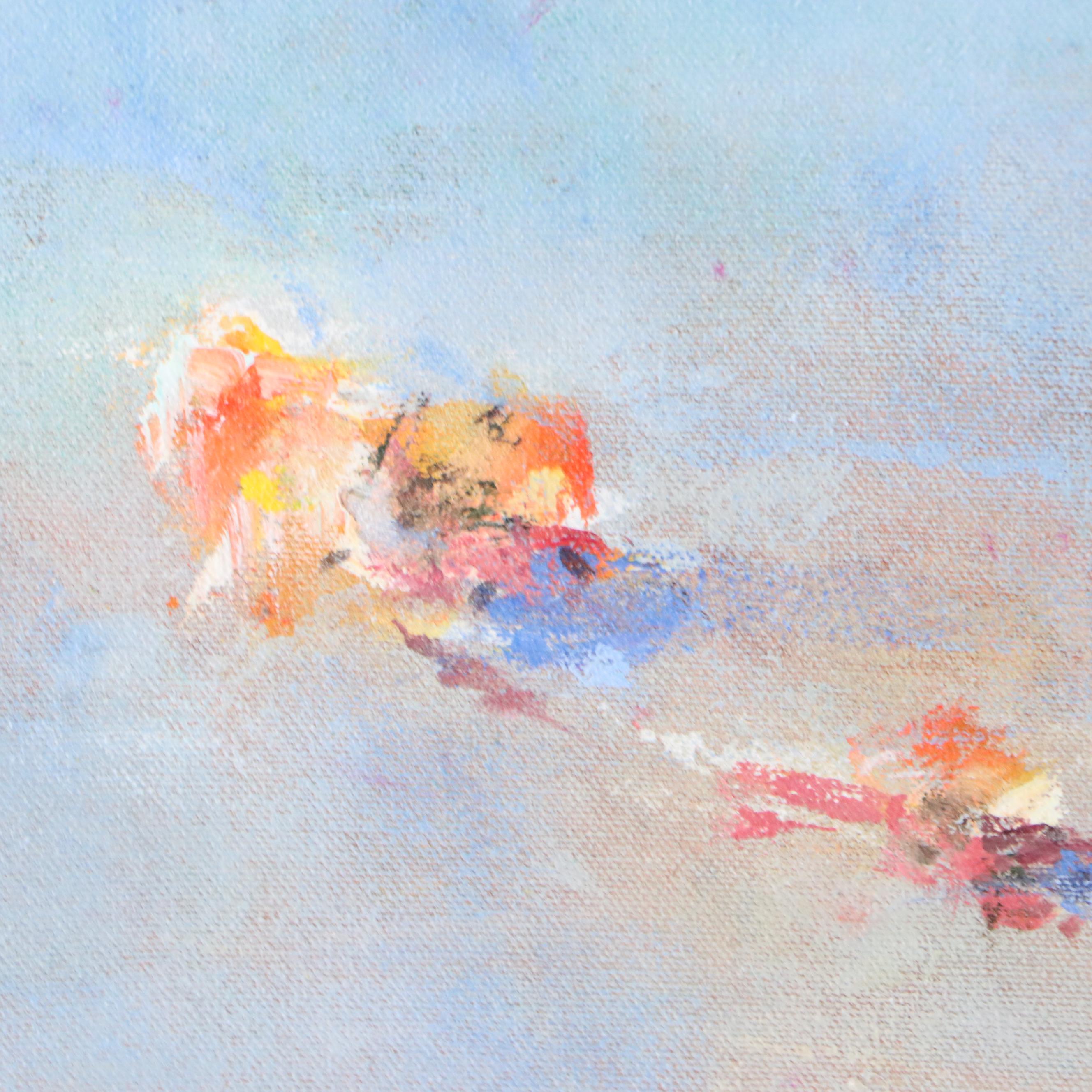 Mark Whitmarsh Acrylic Painting "Blue Vase," 2025