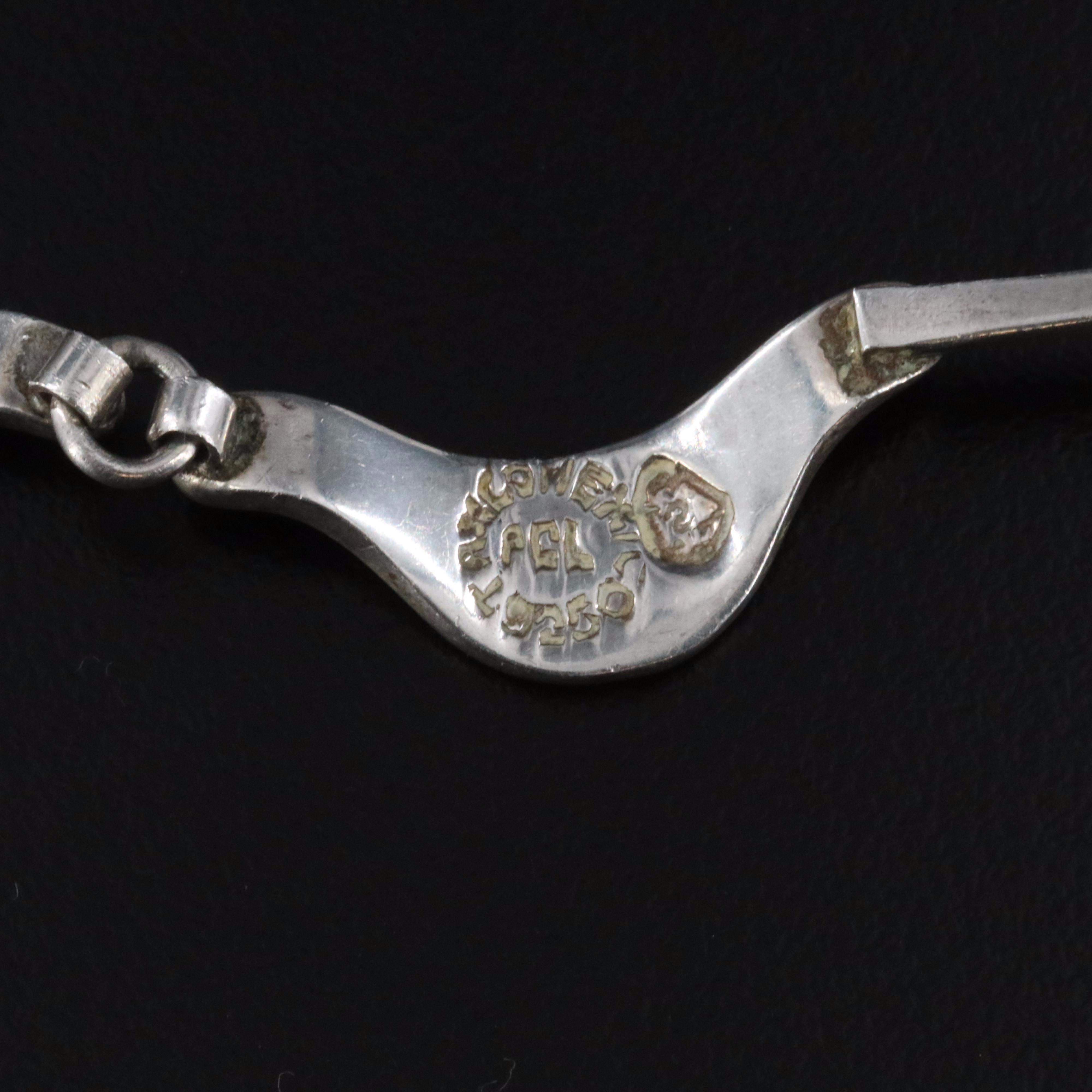 Taxco Mexican Sterling Scalloped Link Necklace