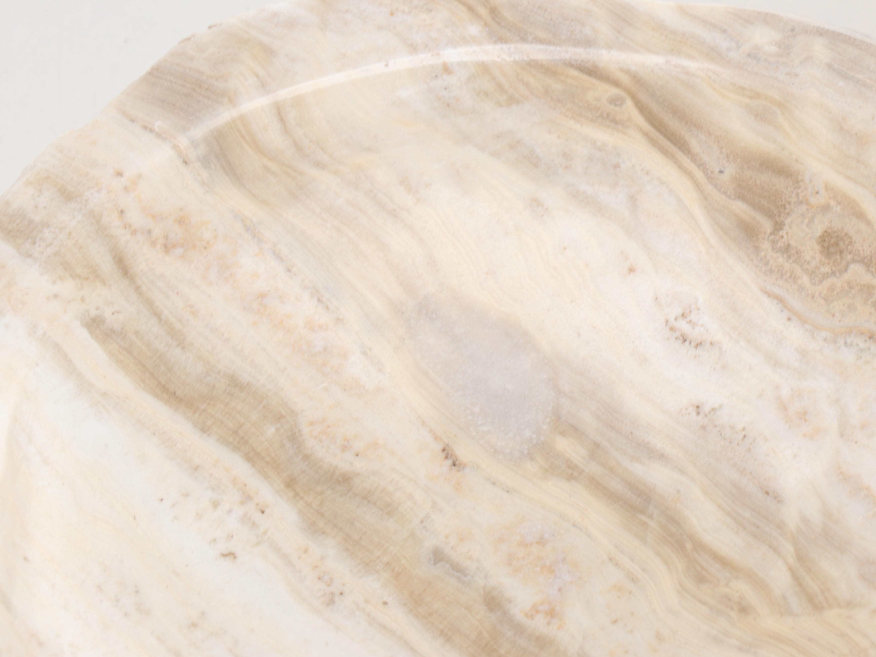 Polished Banded Caclite Trays with Natural Edges