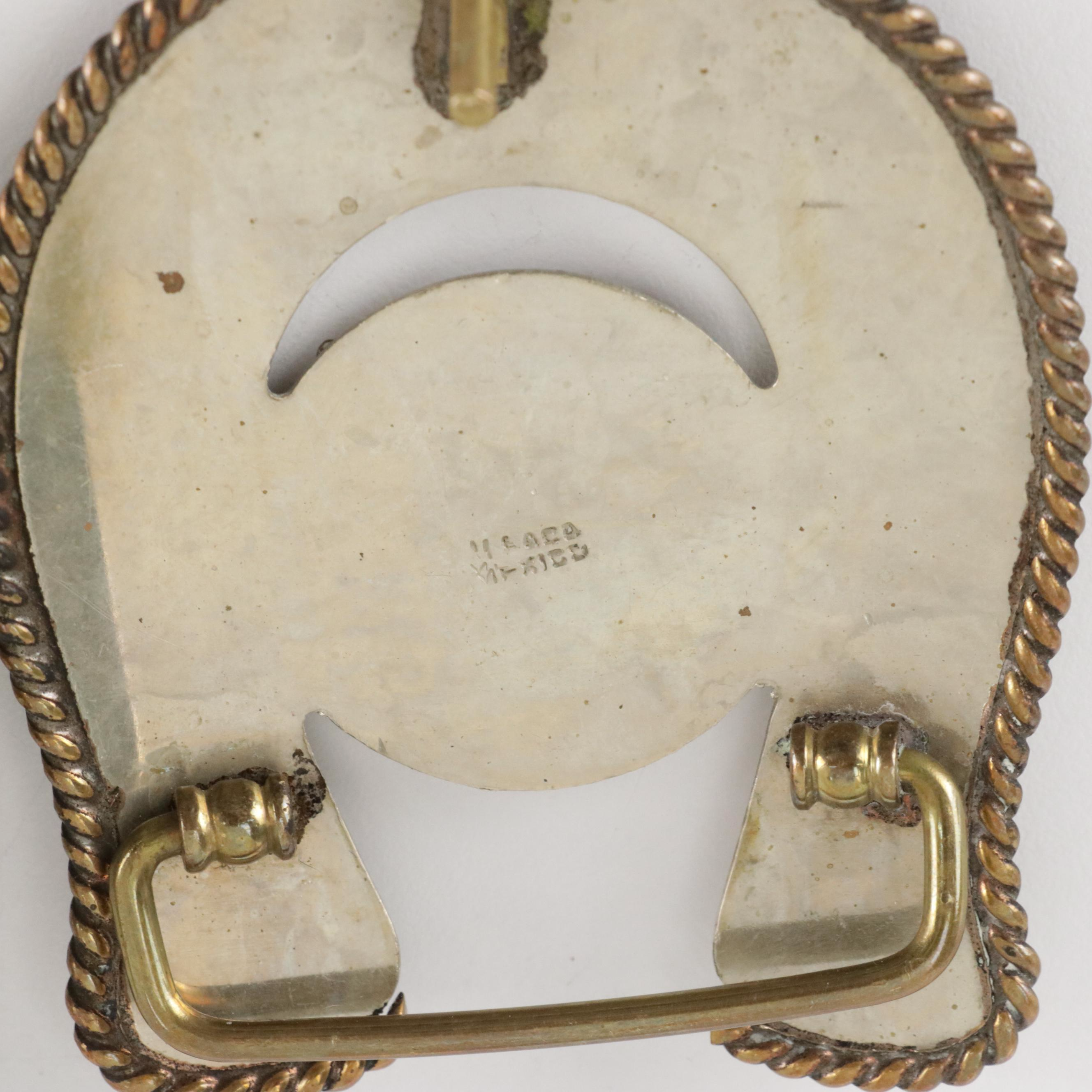 Alpaca Silver with Abalone Inlay, Encased Scorpion, and Gemstone Belt Buckles