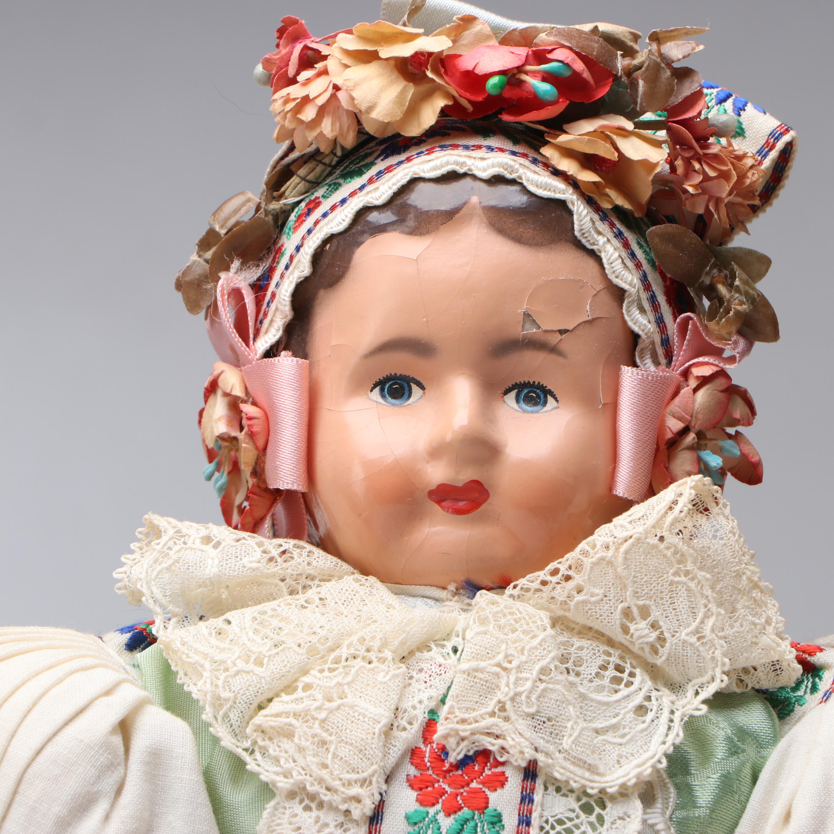 Composite Sleepy Eye Doll, Dutch Boy and Other Baby Dolls, Early to Mid-20th C.