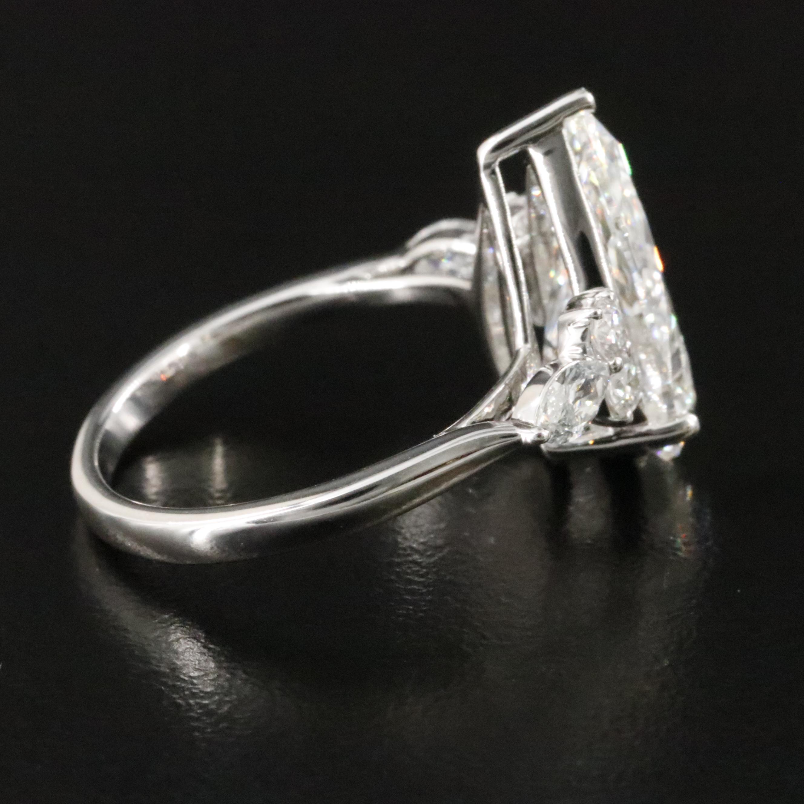 Platinum 4.52 CTW Lab Grown Diamond Ring with IGI Report