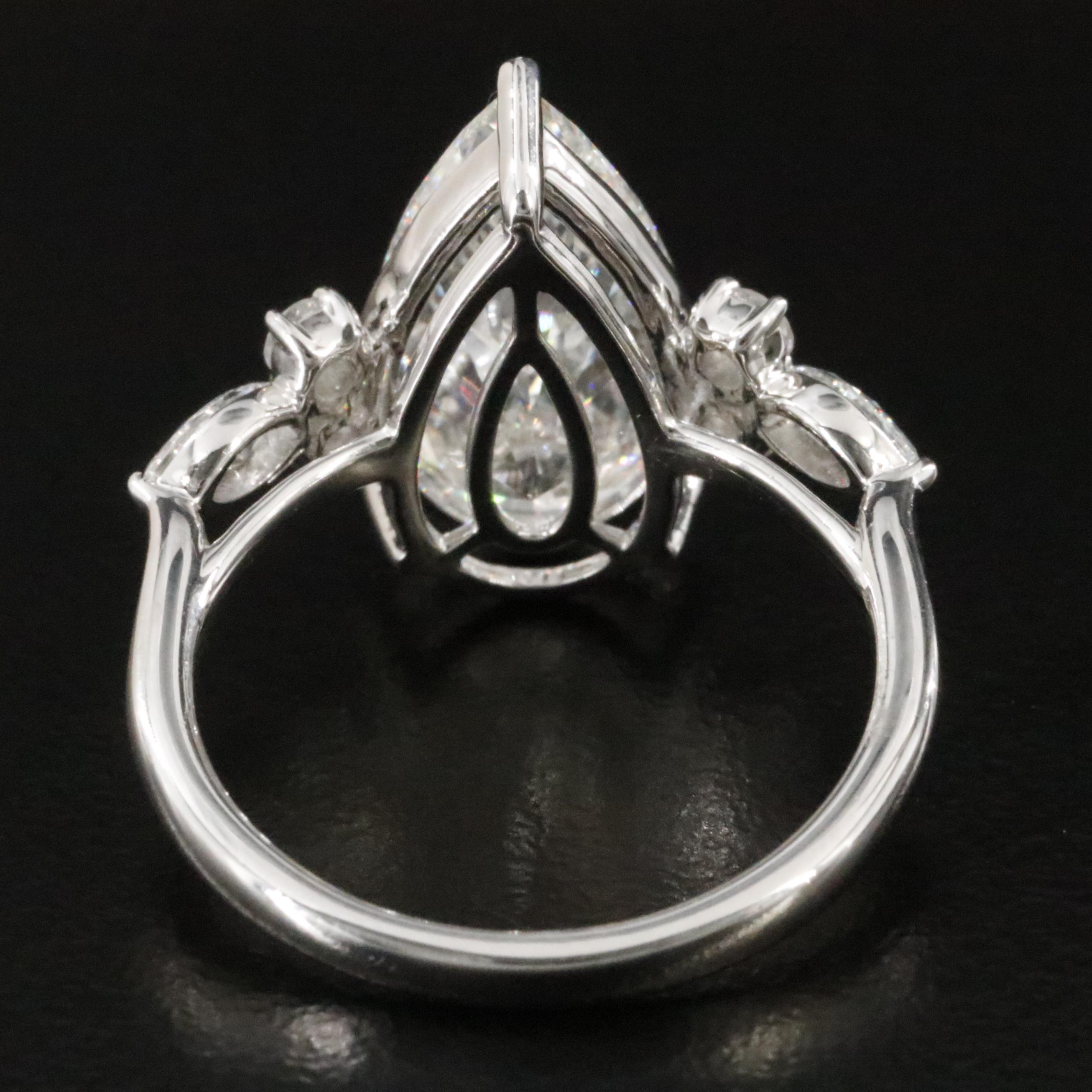 Platinum 4.52 CTW Lab Grown Diamond Ring with IGI Report