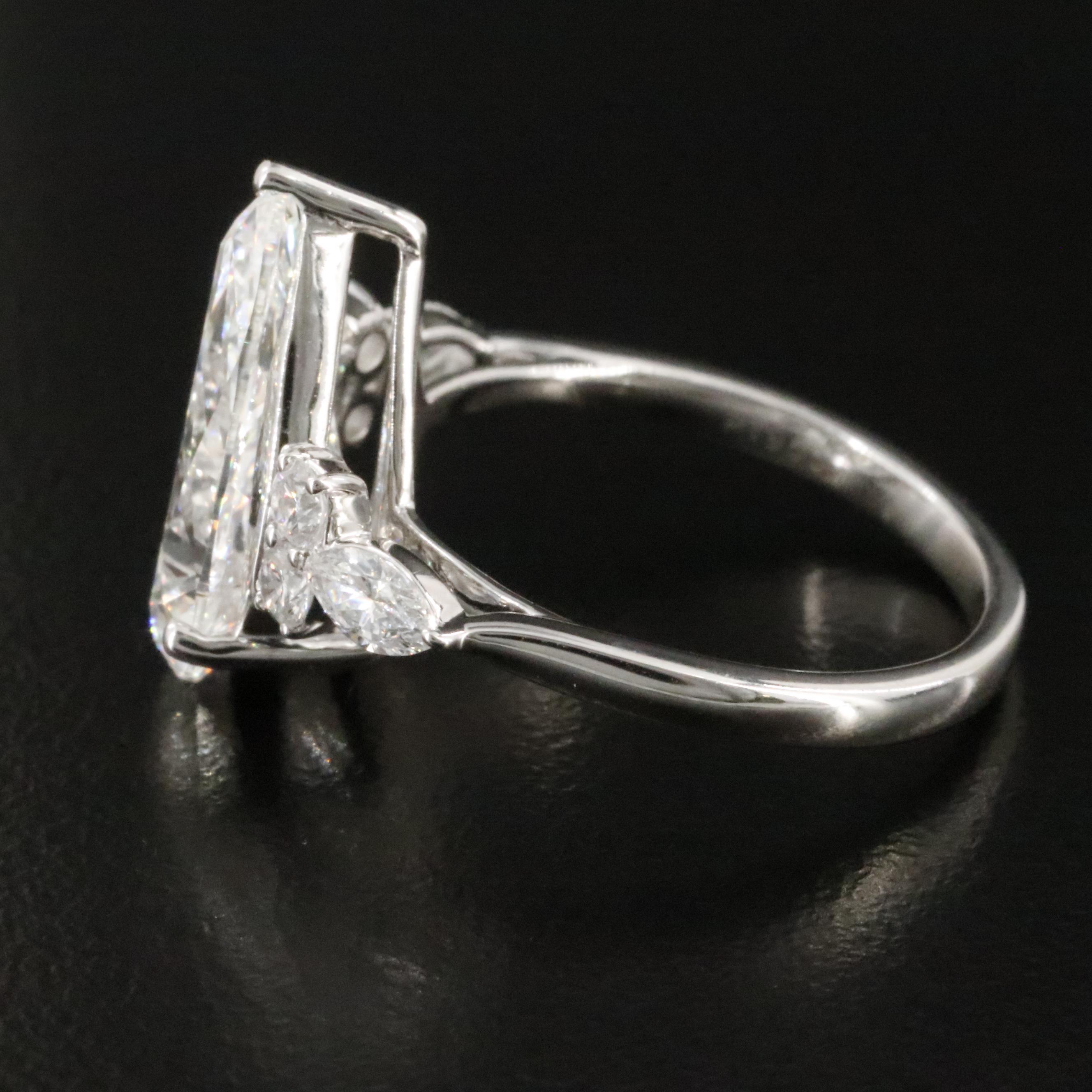 Platinum 4.52 CTW Lab Grown Diamond Ring with IGI Report
