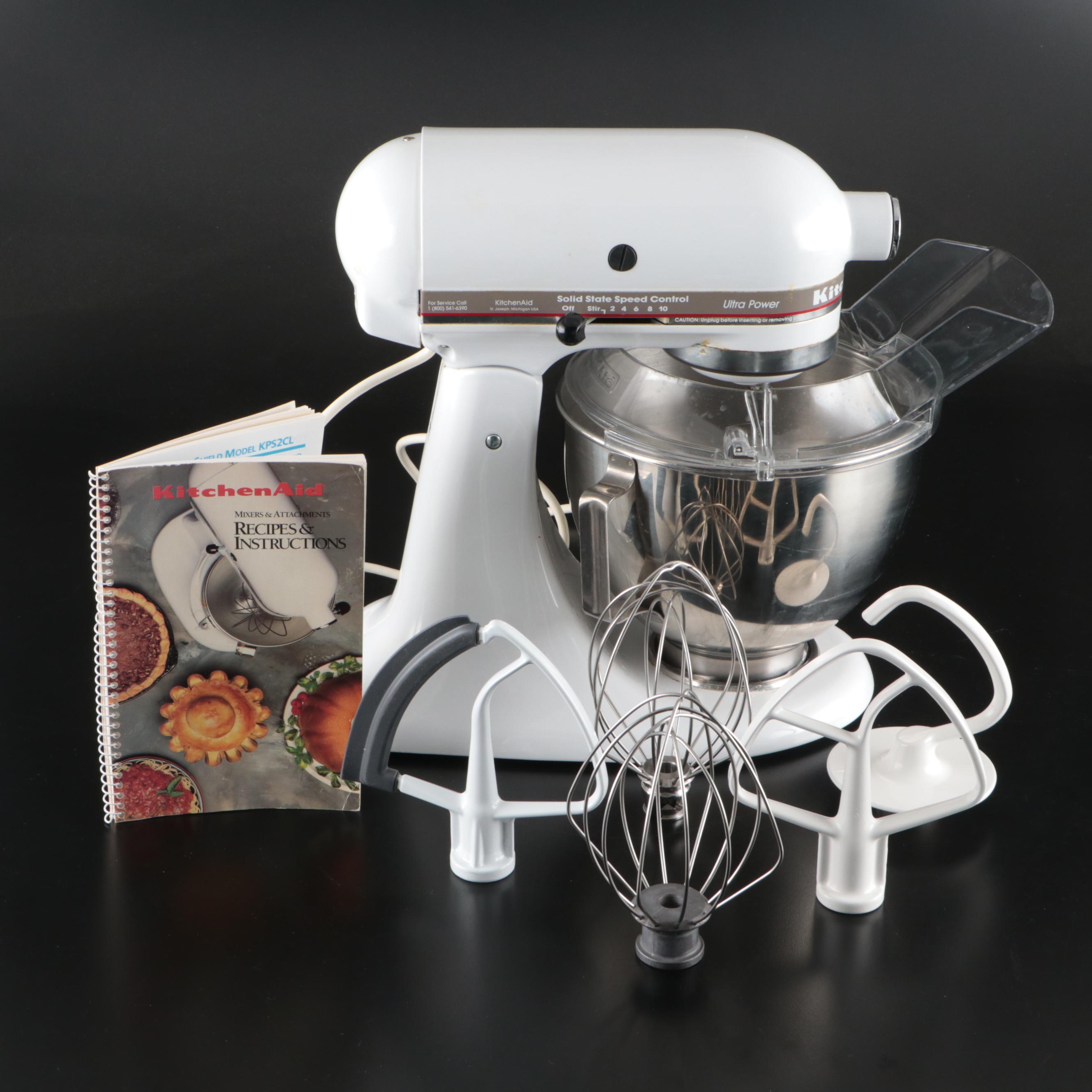 KitchenAid Ultra Power KSM90 Mixer with Accessories and Cookbook