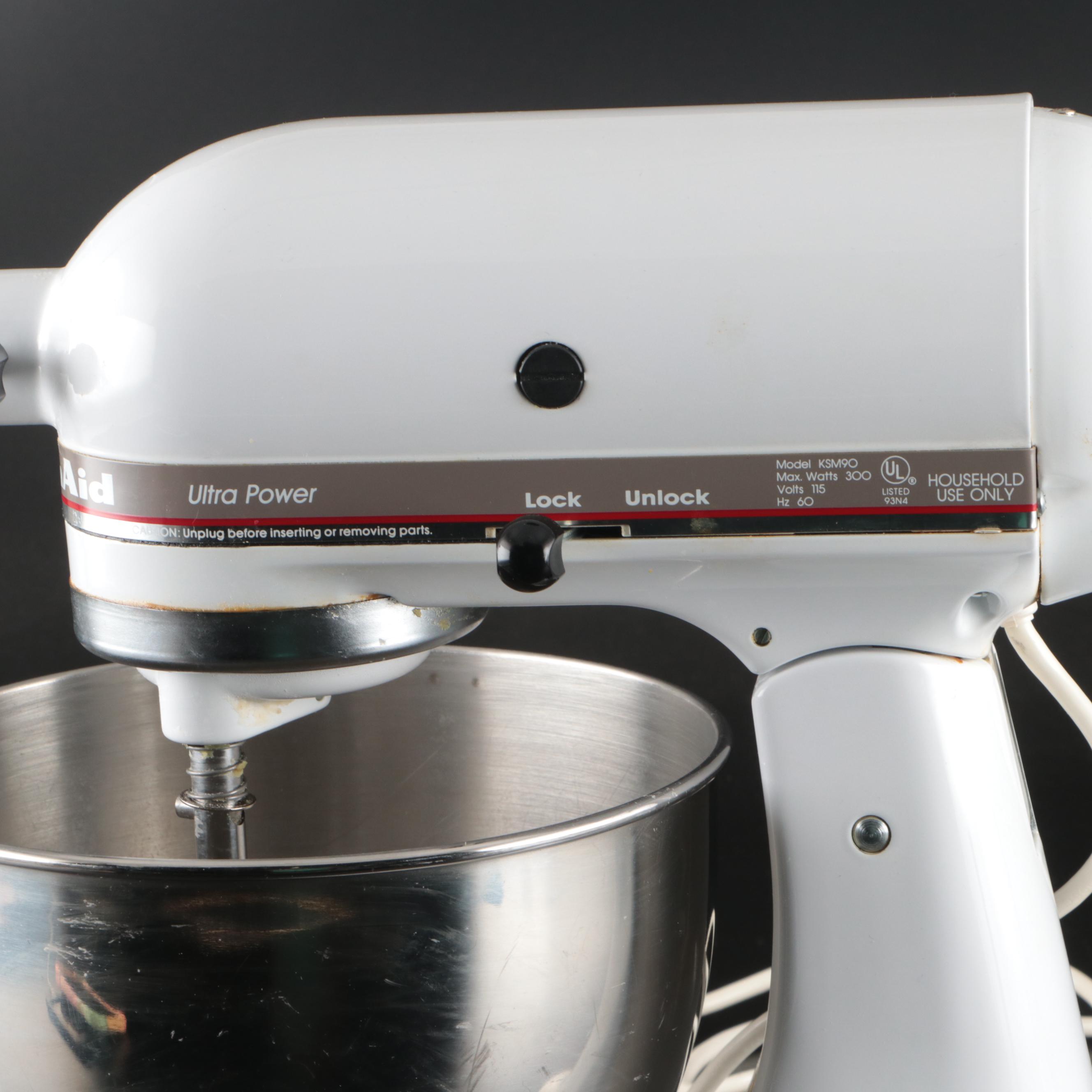 KitchenAid Ultra Power KSM90 Mixer with Accessories and Cookbook