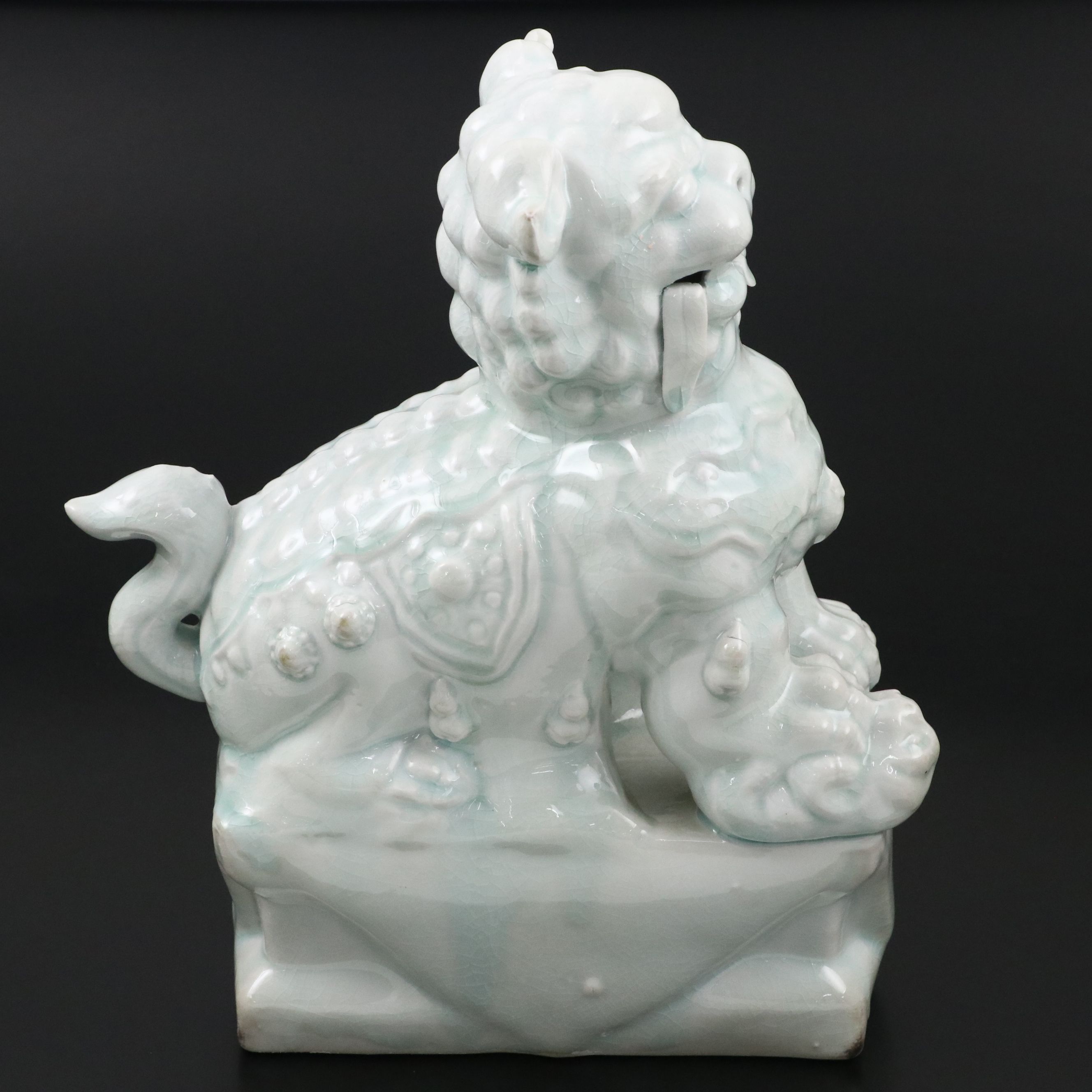 Celadon Glazed Porcelain Female Guardian Lion