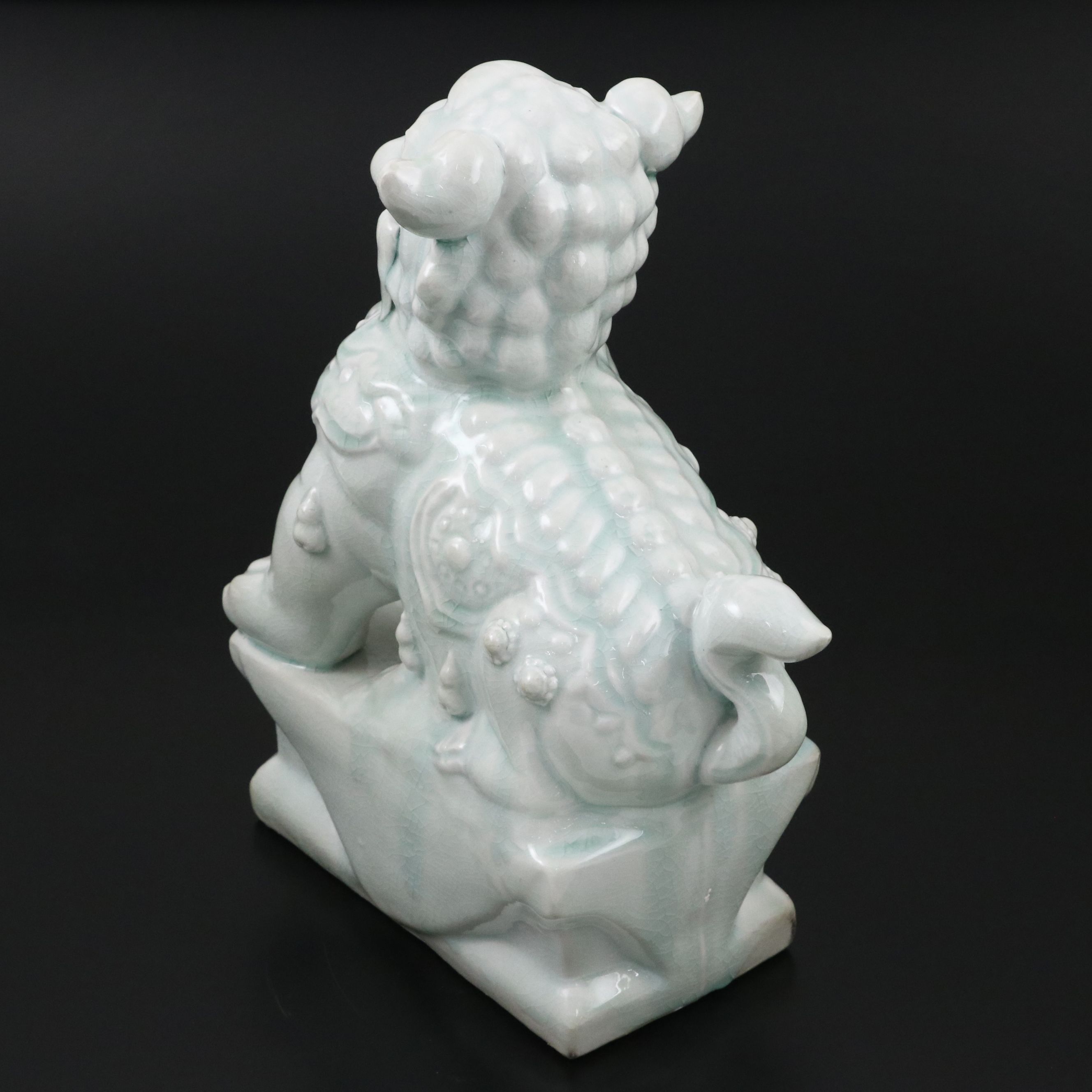 Celadon Glazed Porcelain Female Guardian Lion