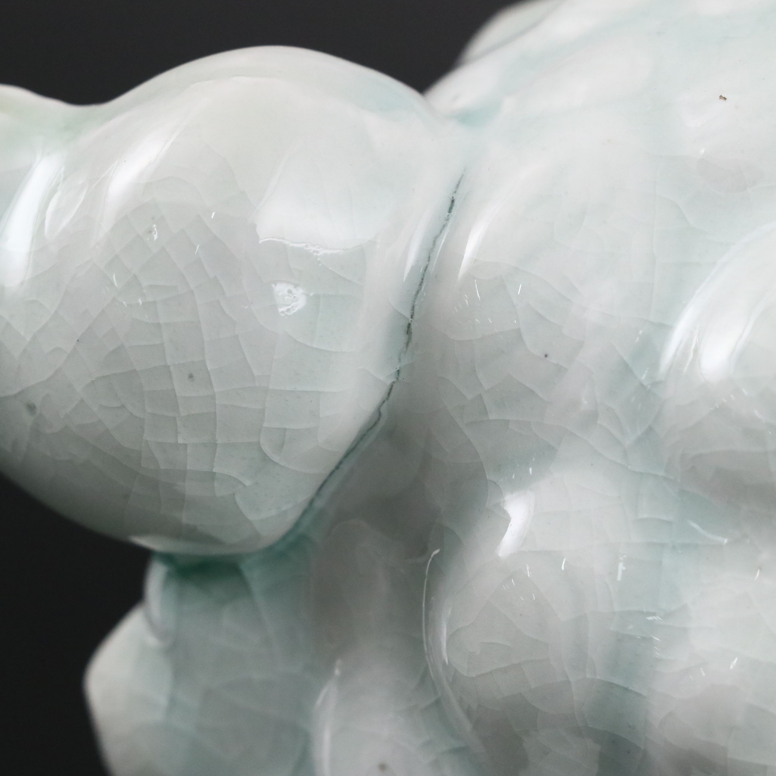 Celadon Glazed Porcelain Female Guardian Lion