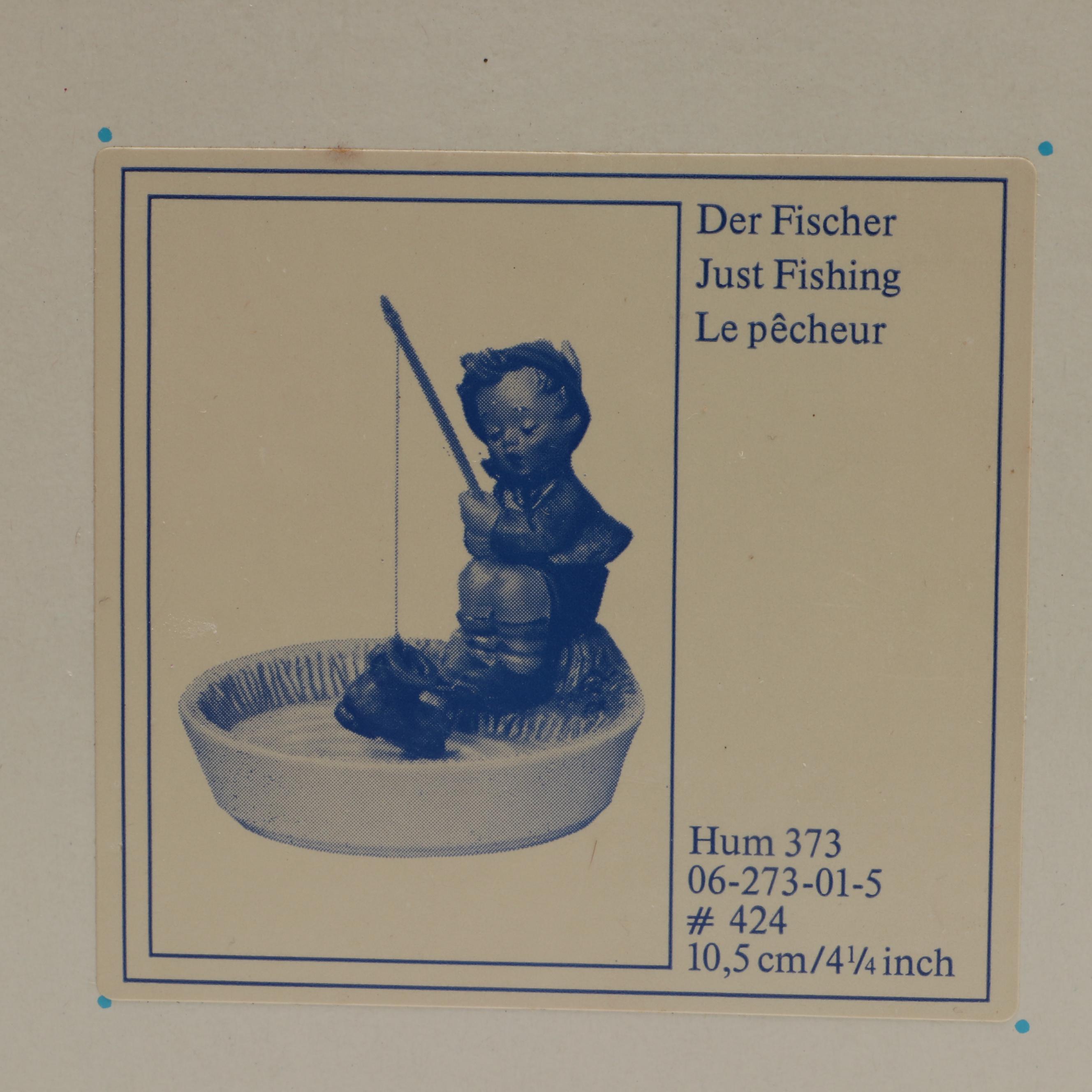 Goebel Hummel "Just Fishing" and "Apple Tree Girl" with More Porcelain Figurines