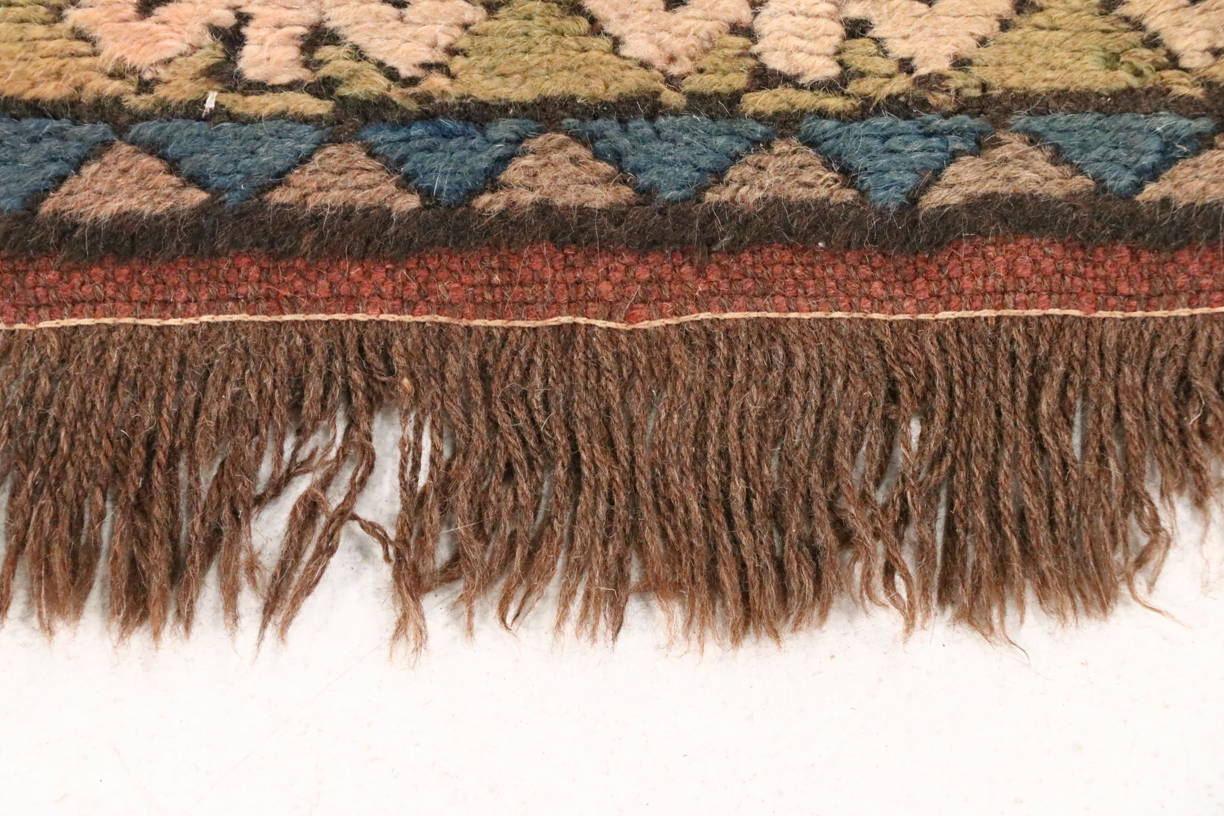 3'2 x 11'1 Hand-Knotted Afghan Kazak Style Long Rug