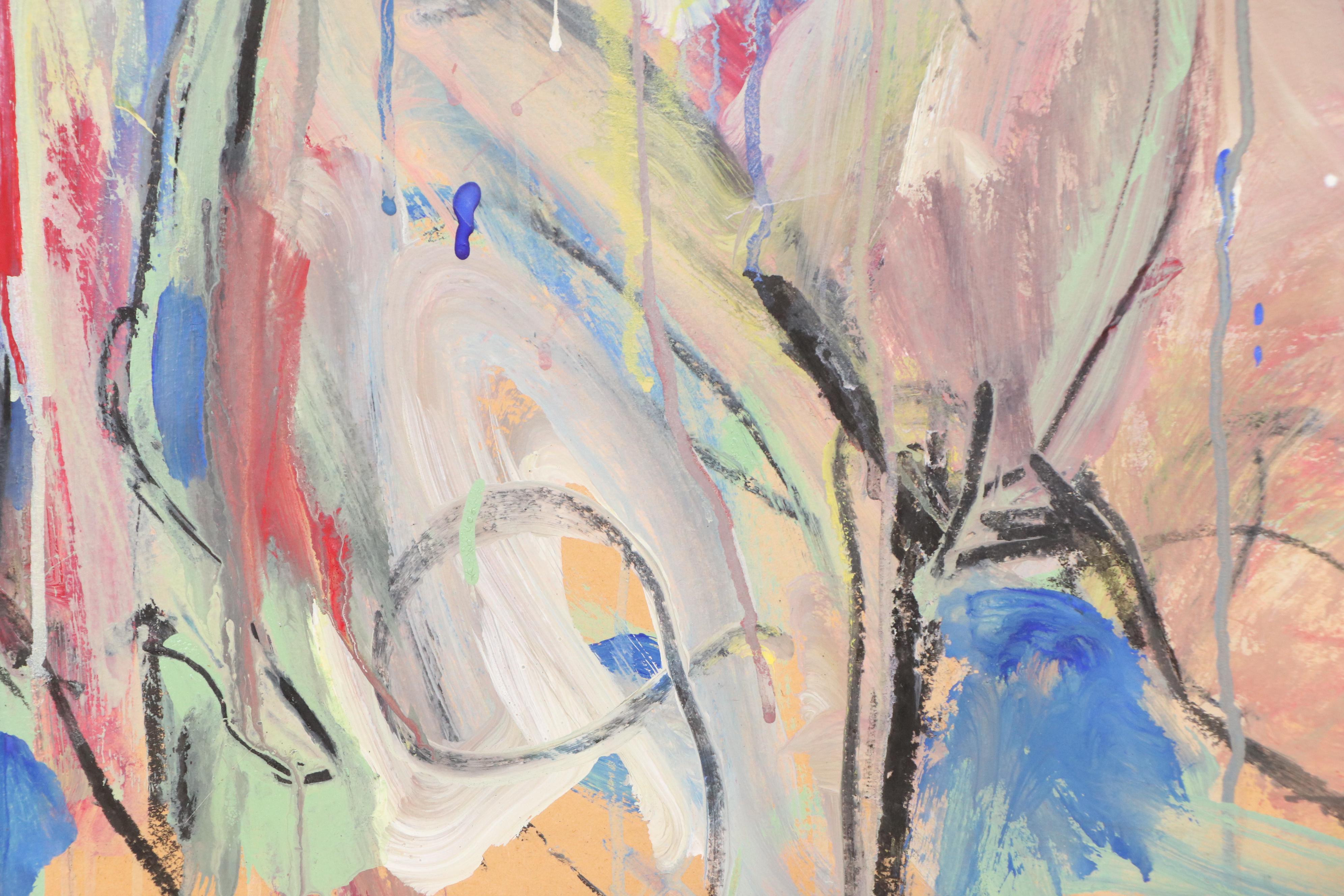 Jack Meanwell Modern Expressionist Oil Painting of Nude Woman, 1981