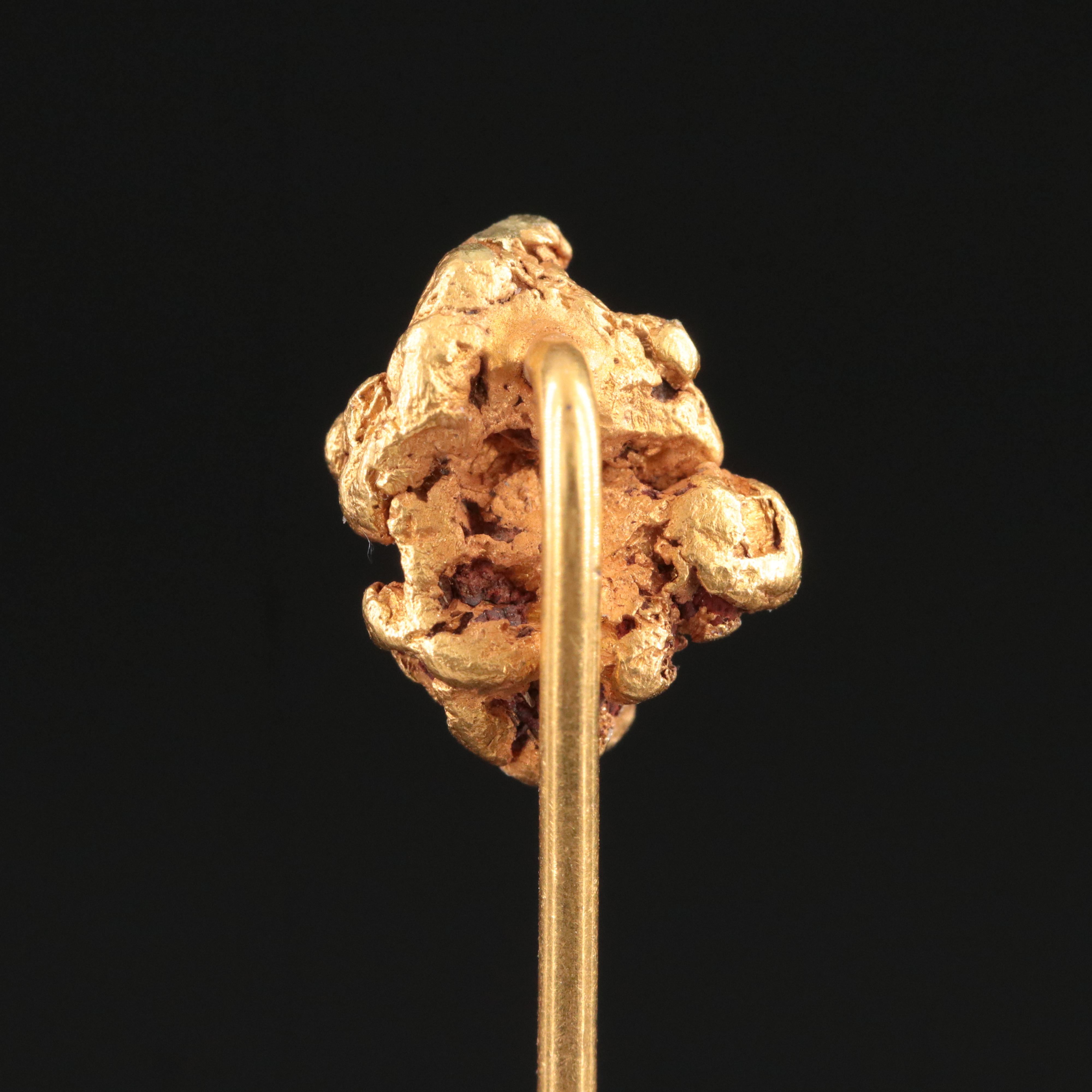 20K Gold Nugget Stickpin with 10K Stem