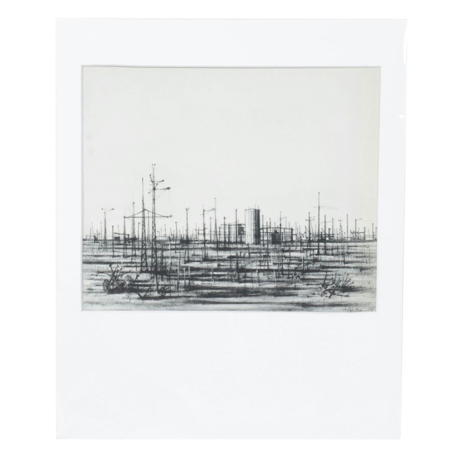 Jean Carzou Lithograph ""Les pylônes" From "L'Apocalypse," 1959