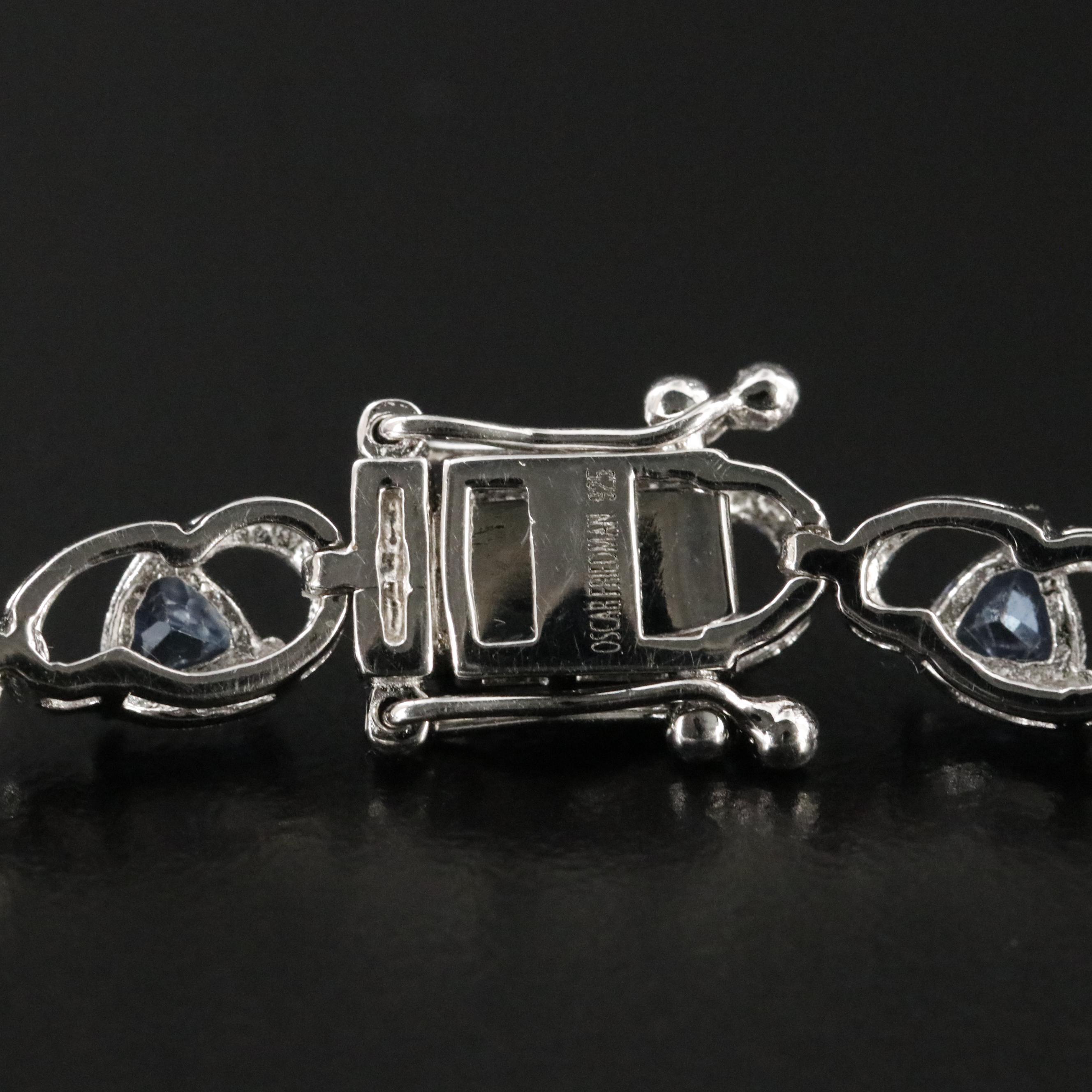 Oscar Friedman Sterling Tanzanite Line Bracelet