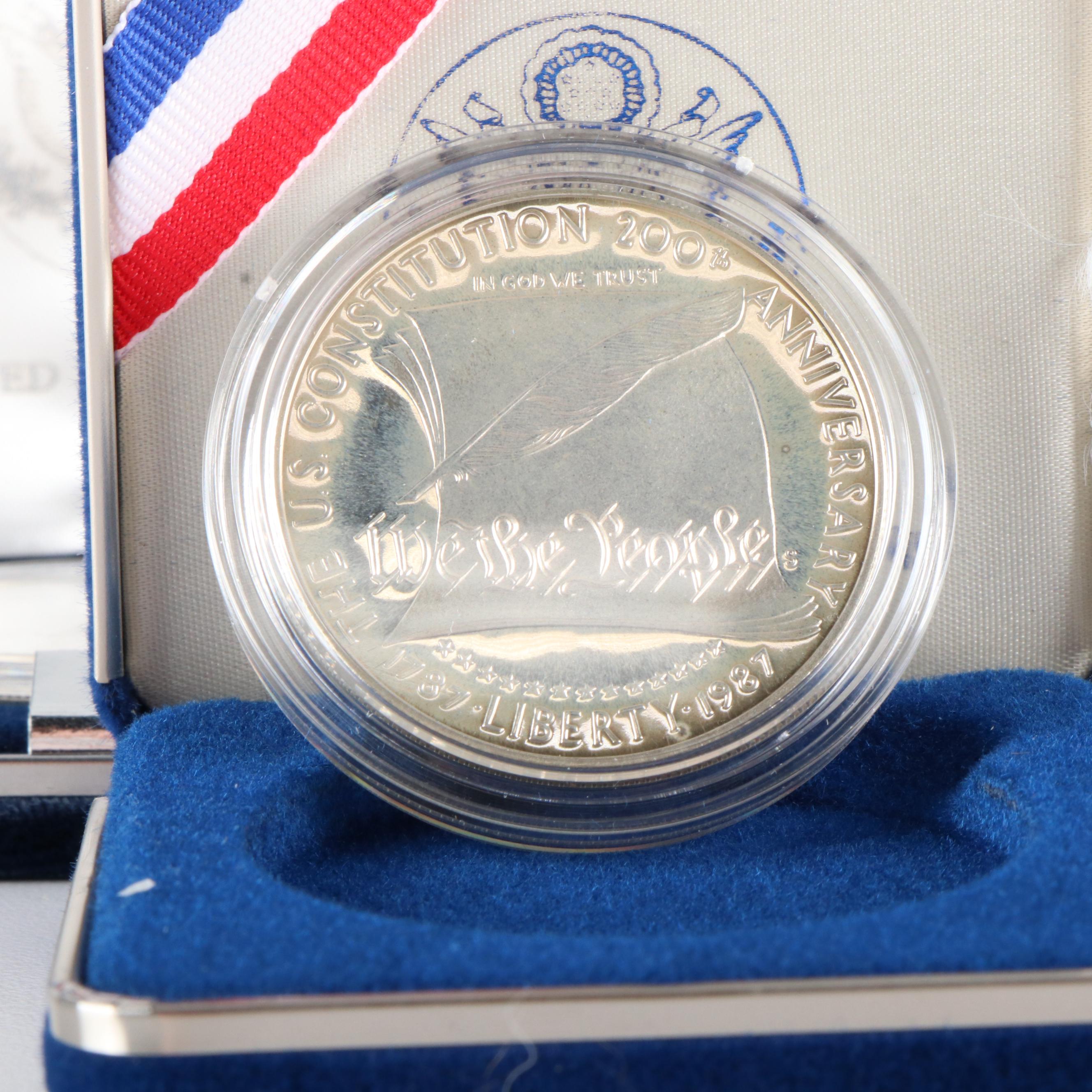Three Different Modern Commemorative Proof Silver Dollars