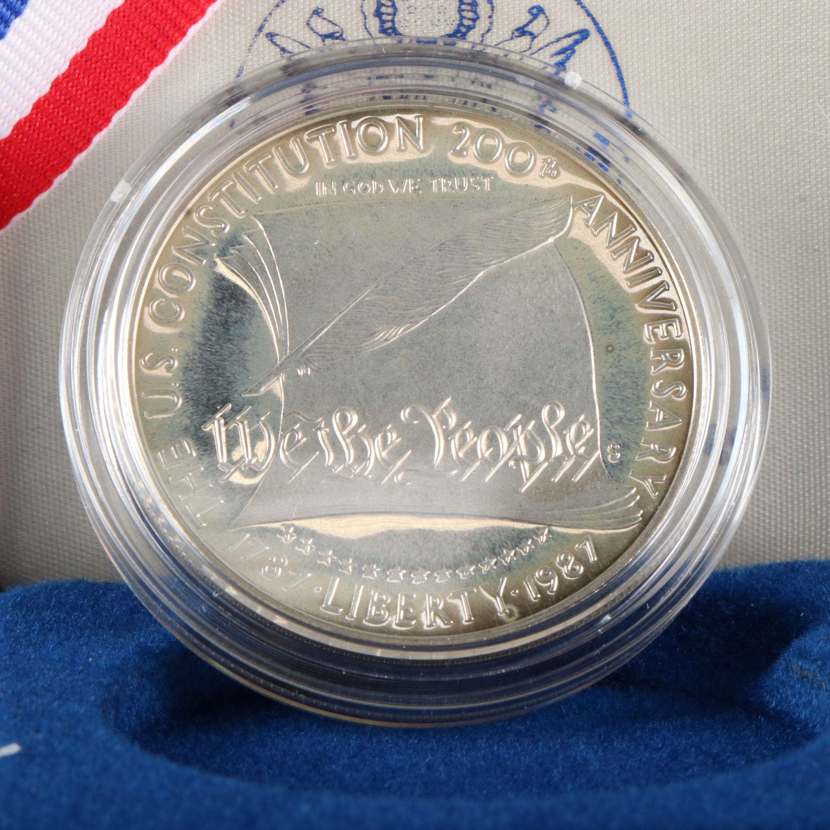 Three Different Modern Commemorative Proof Silver Dollars