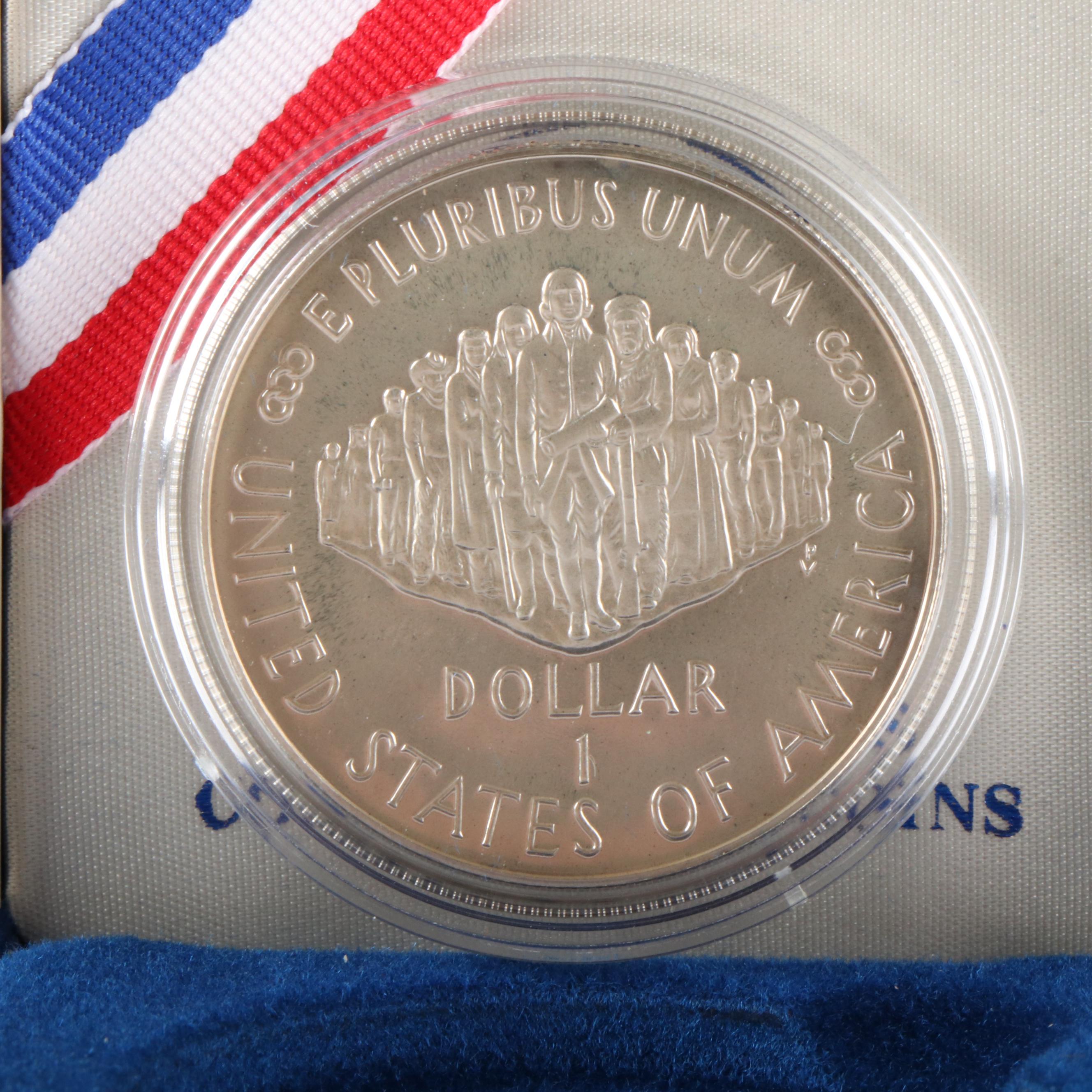 Three Different Modern Commemorative Proof Silver Dollars