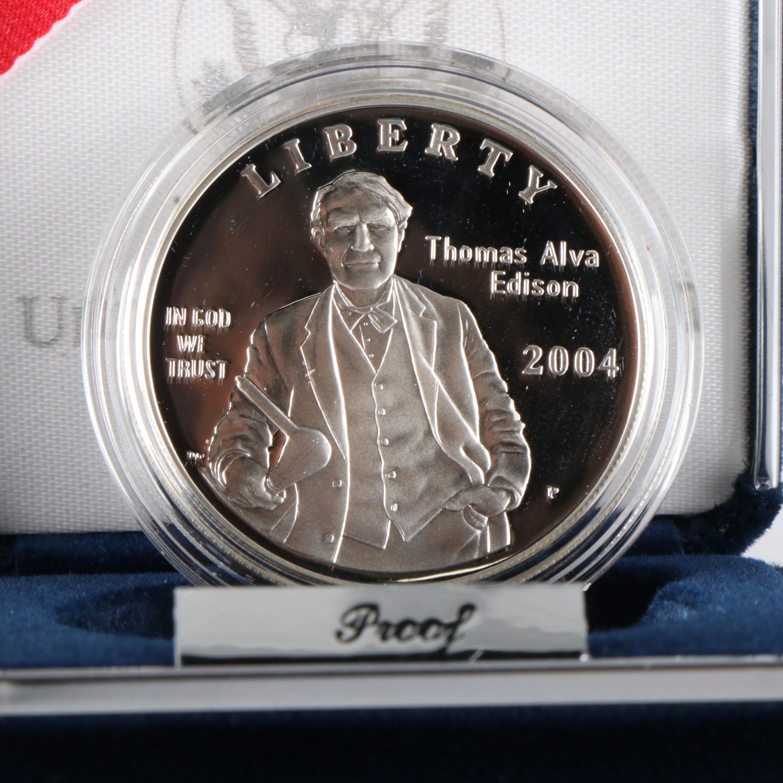 Three Different Modern Commemorative Proof Silver Dollars