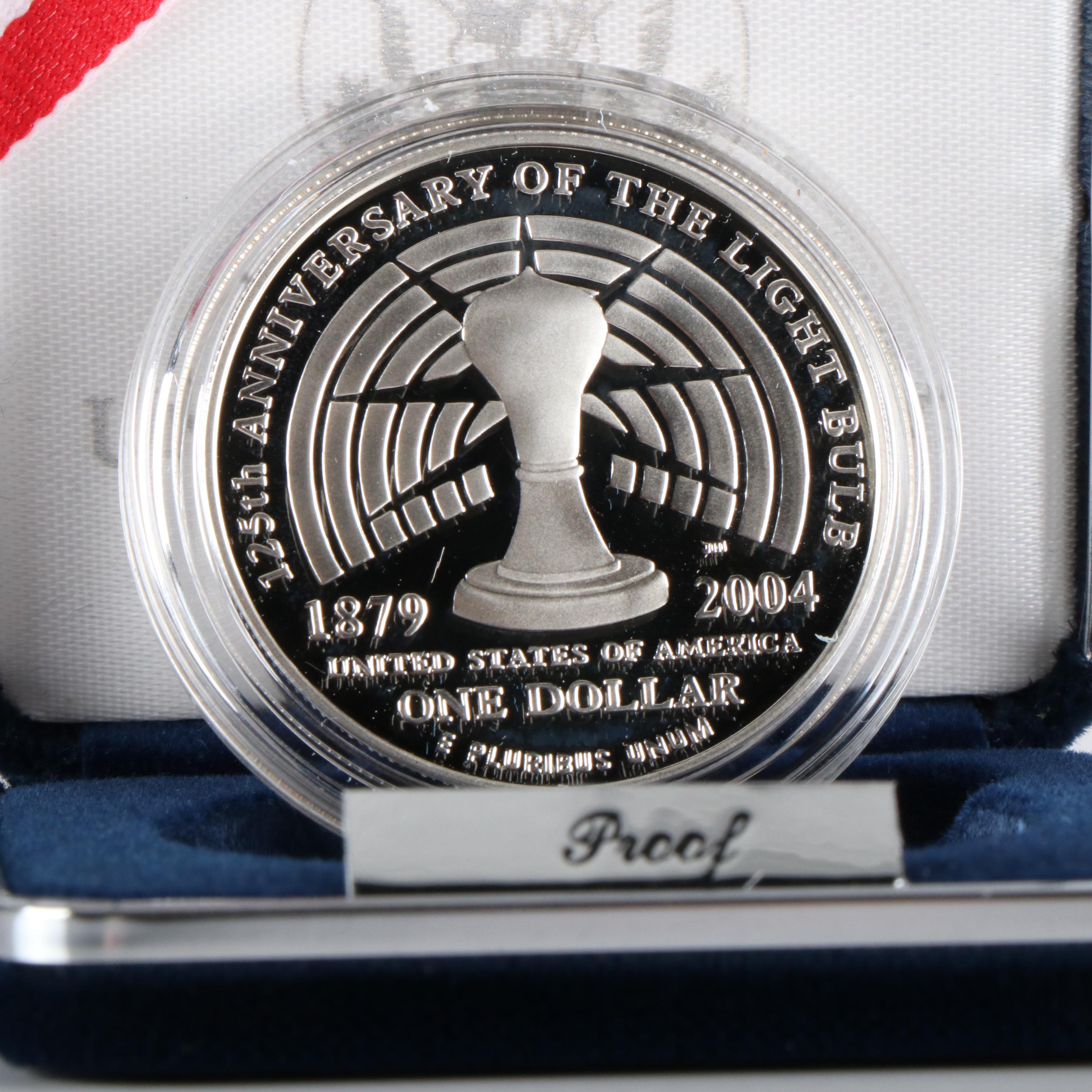 Three Different Modern Commemorative Proof Silver Dollars