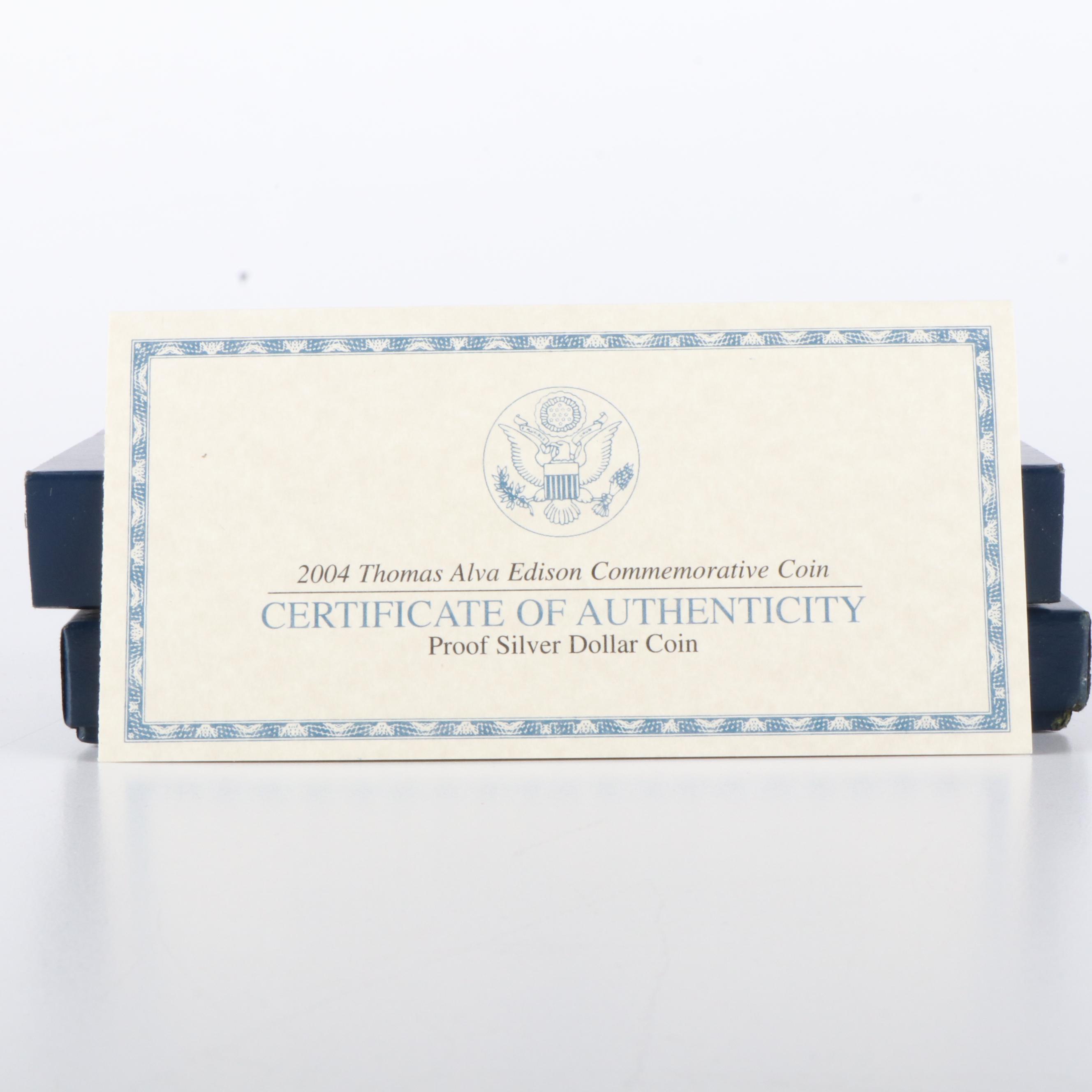 Three Different Modern Commemorative Proof Silver Dollars