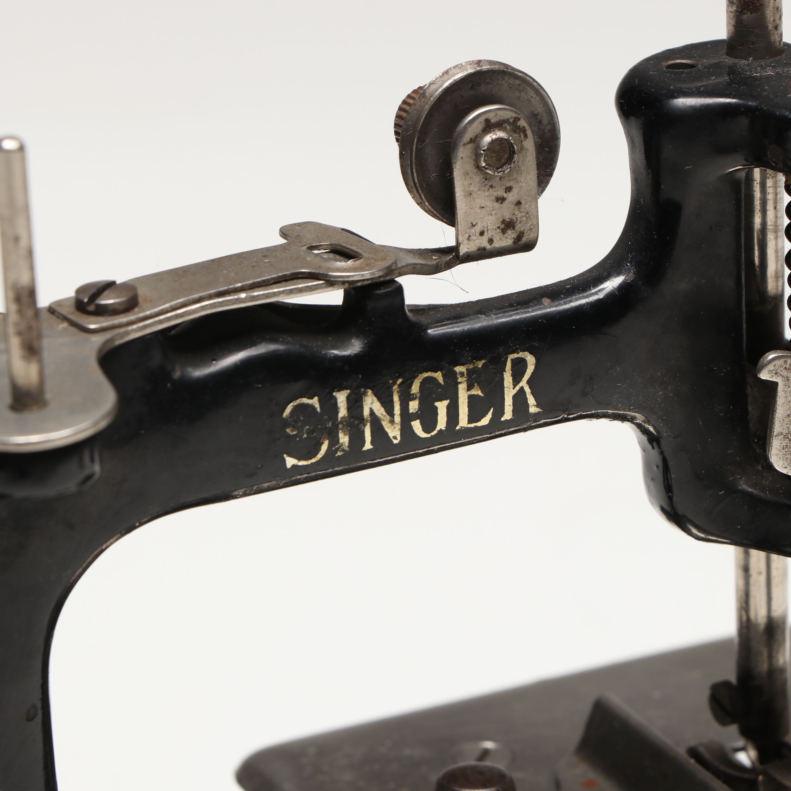 Singer No. 20 "SewHandy" Sewing Machine and Other Thread Spool with Wall Mount