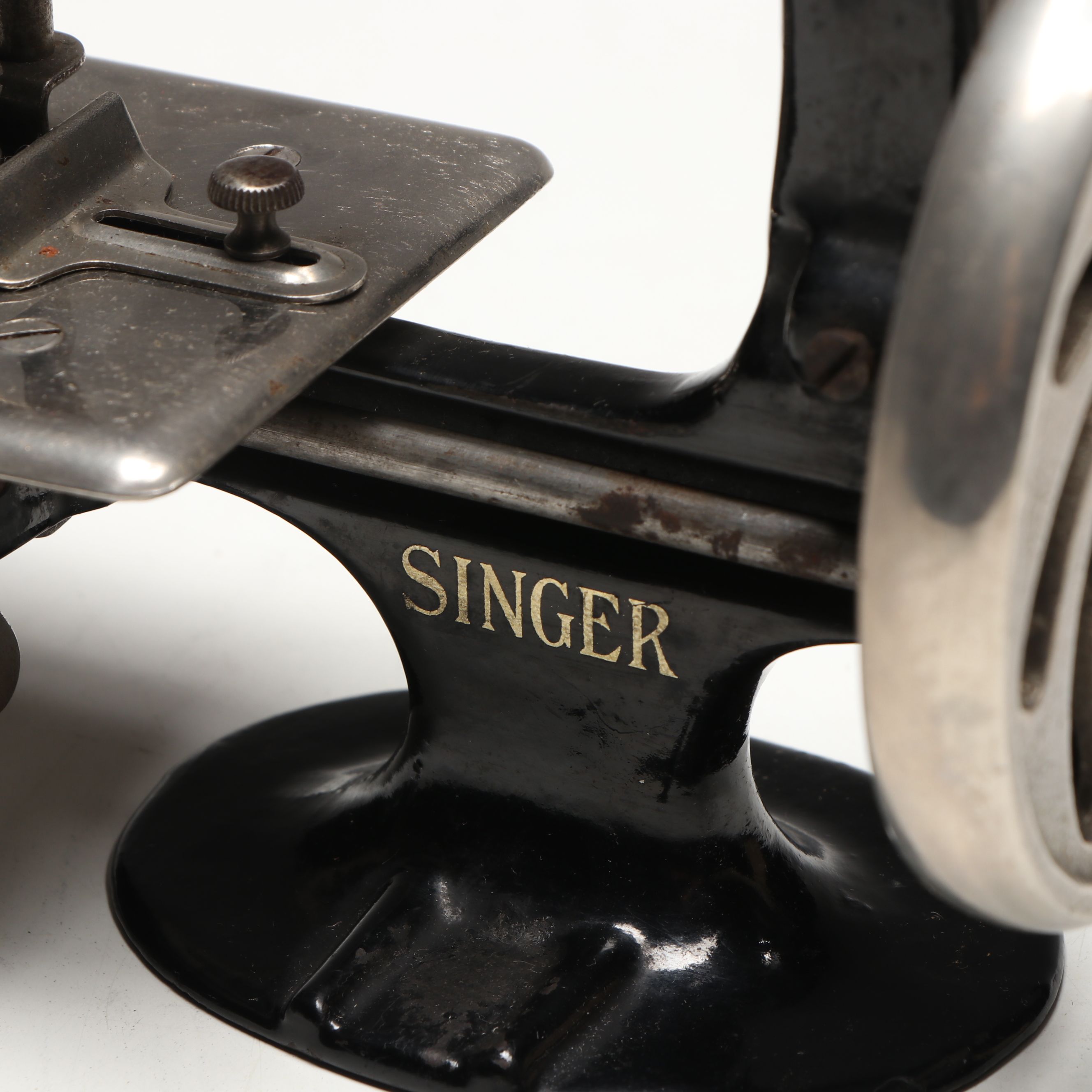 Singer No. 20 "SewHandy" Sewing Machine and Other Thread Spool with Wall Mount
