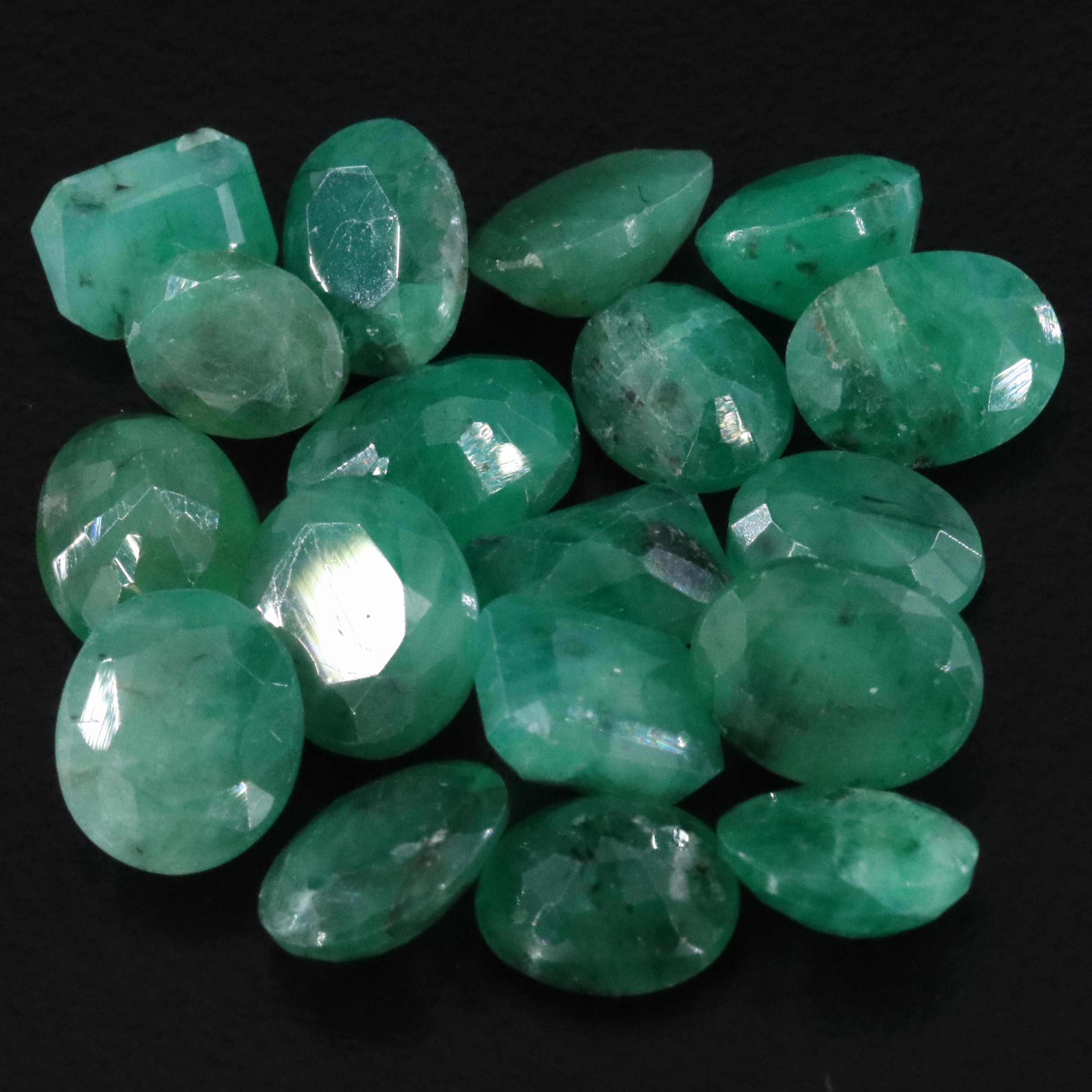 Loose 21.54 CTW Emeralds