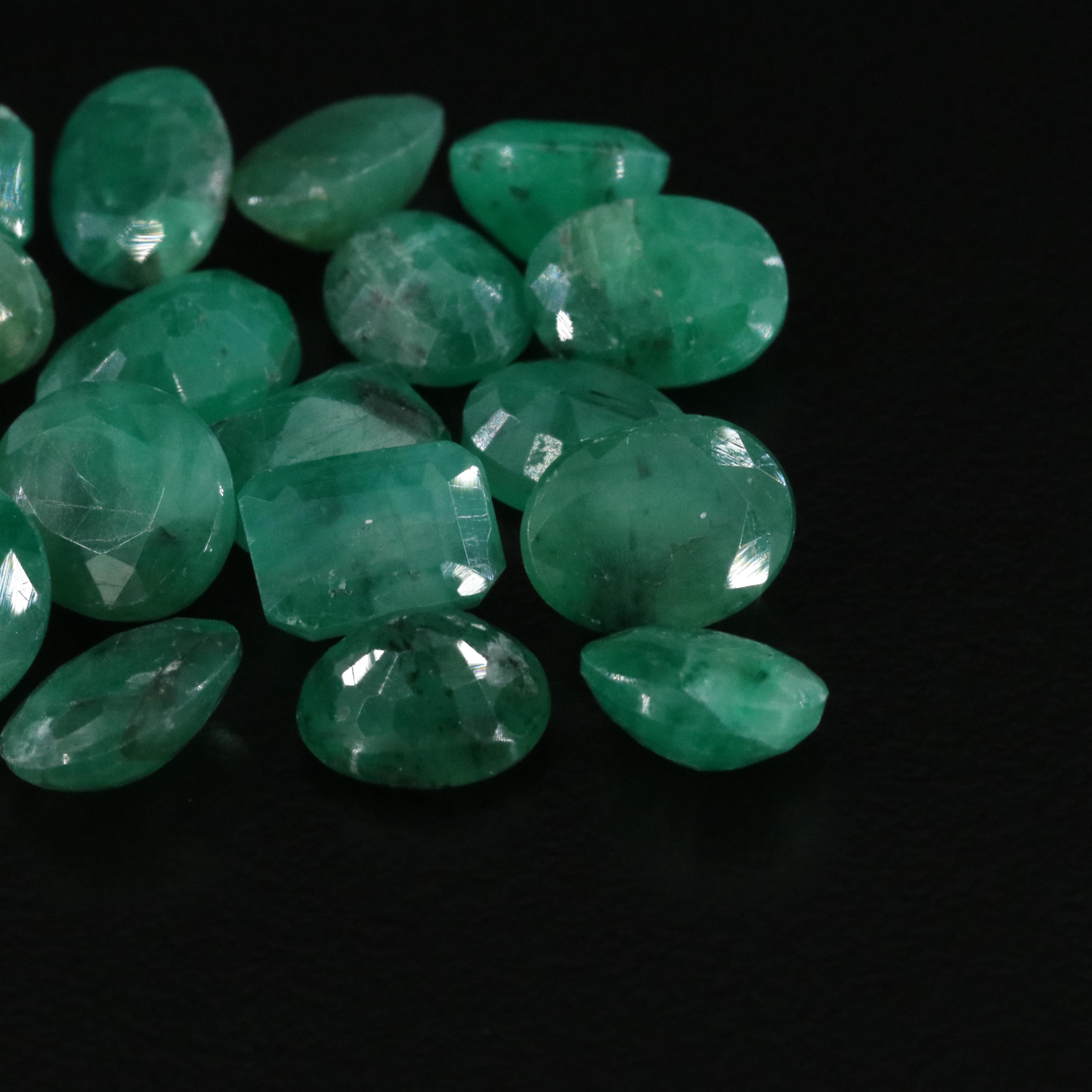 Loose 21.54 CTW Emeralds