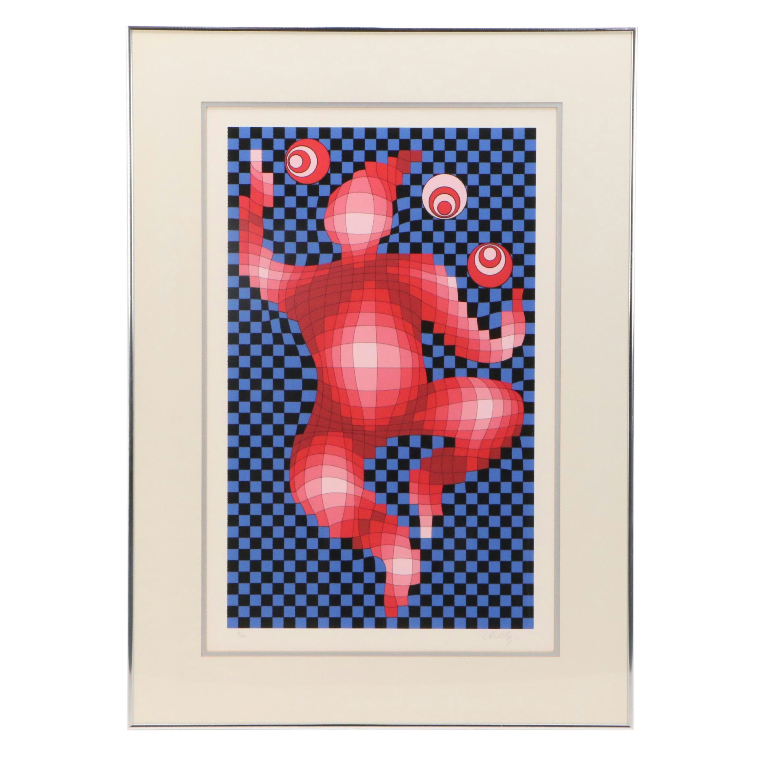 Victor Vasarely Serigraph "The Juggler," Circa 1977